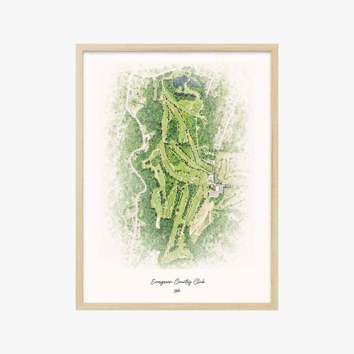 Evergreen Country Club wood frame