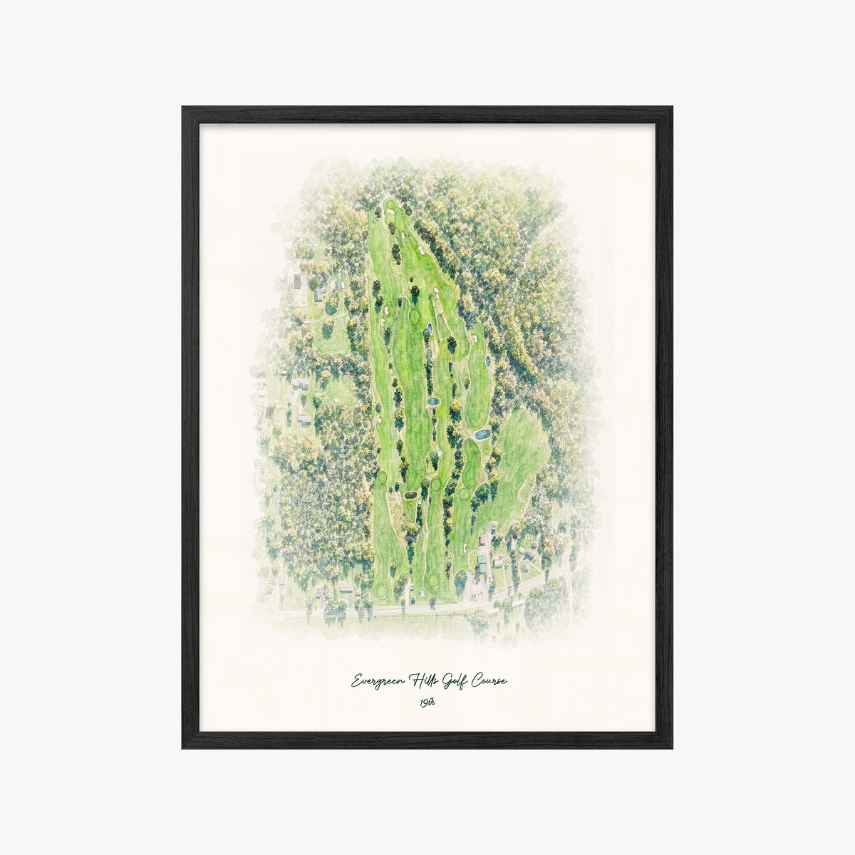 Evergreen Hills Golf Course black frame
