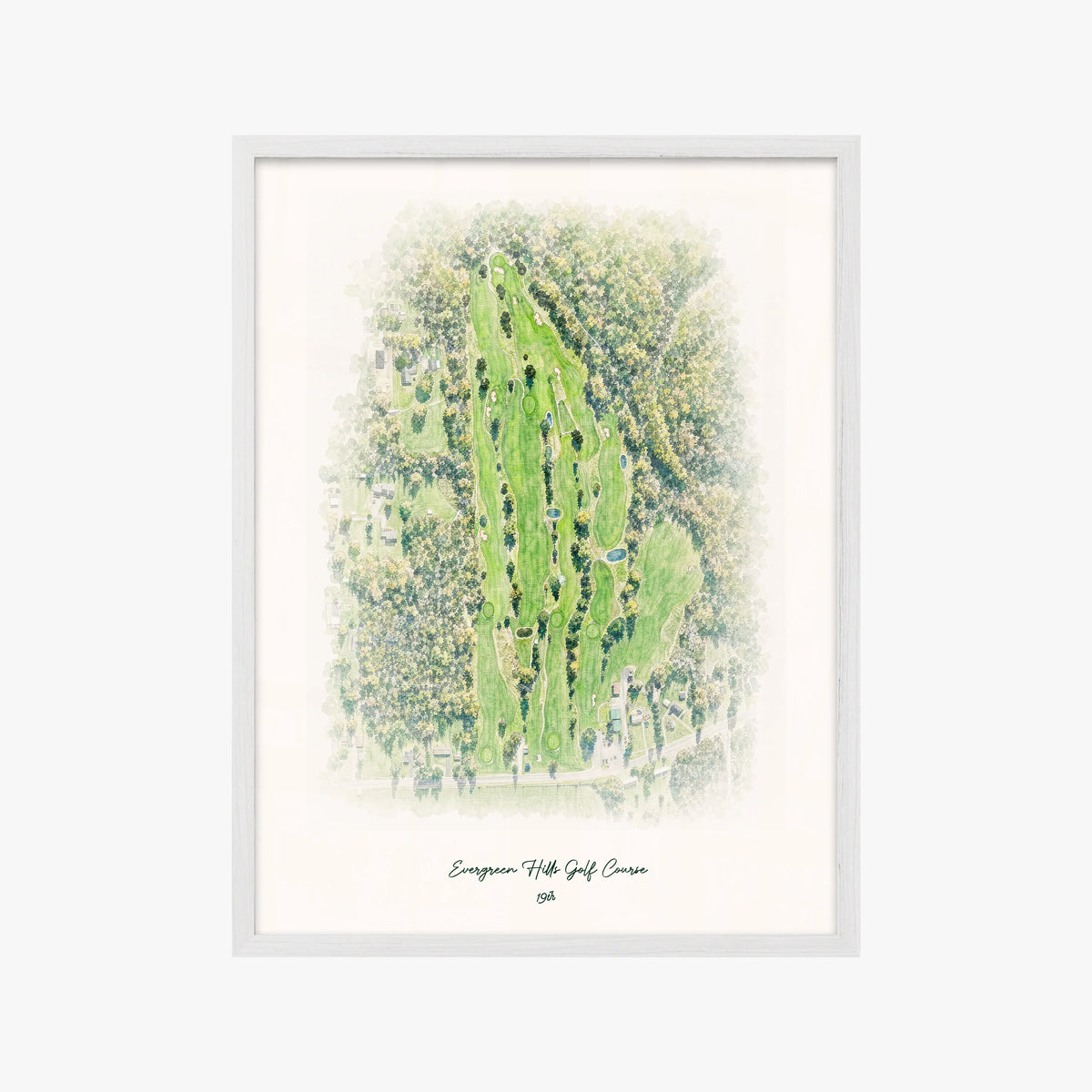 Evergreen Hills Golf Course white frame