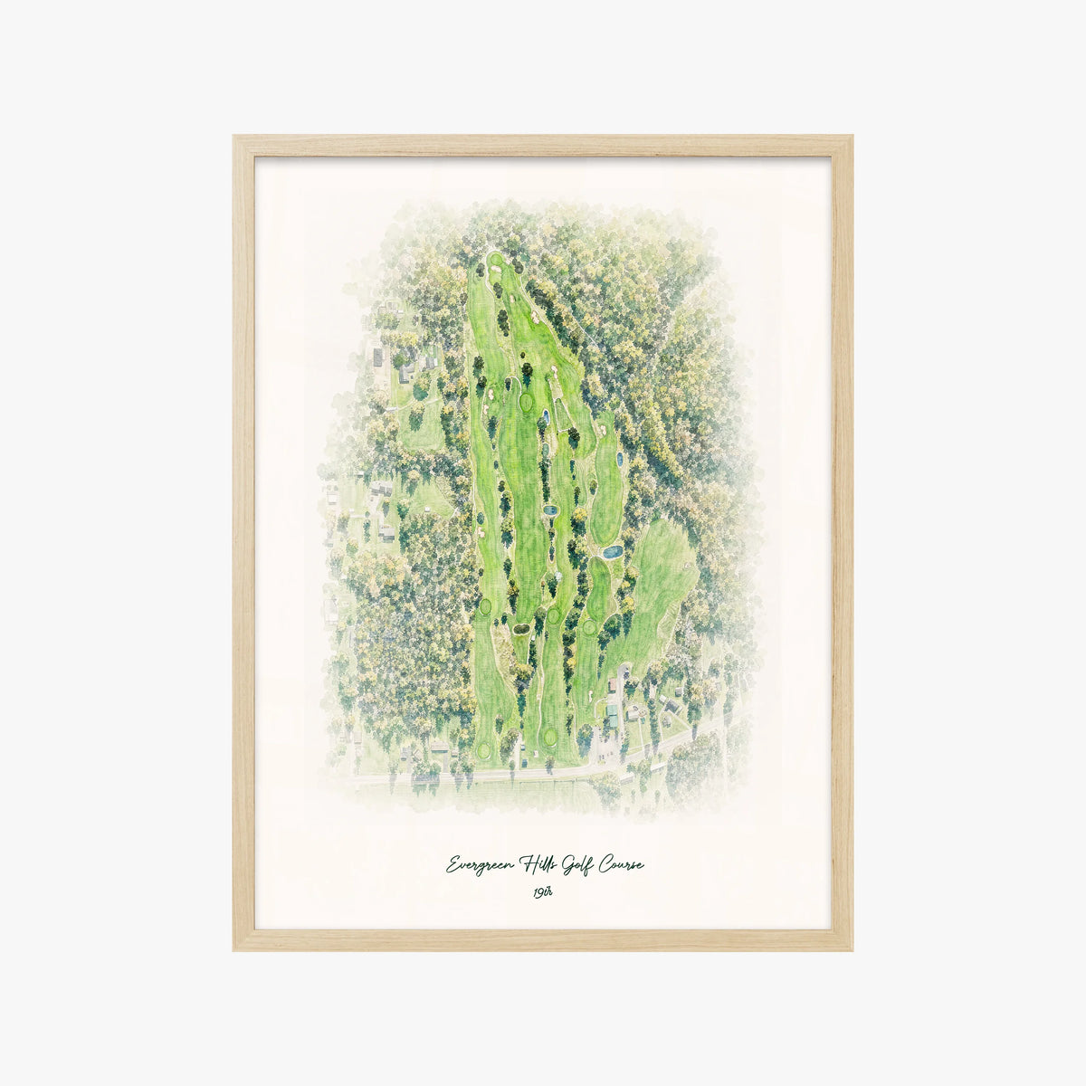 Evergreen Hills Golf Course wood frame
