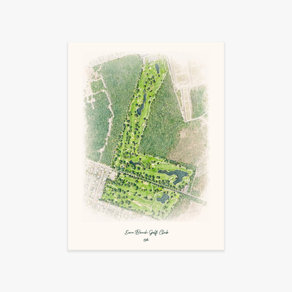 Ewa Beach Golf Club printed artwork