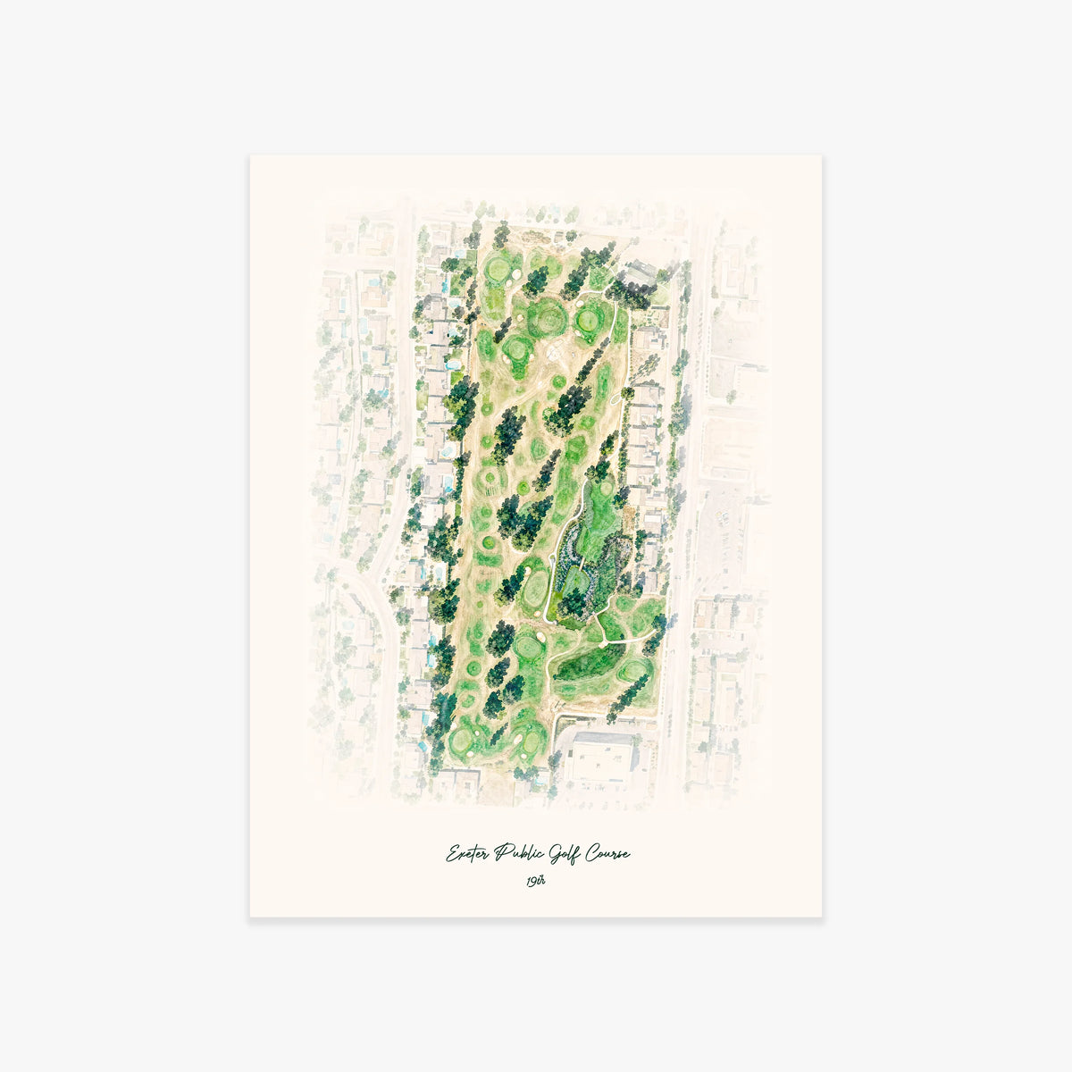 Exeter Public Golf Course printed artwork