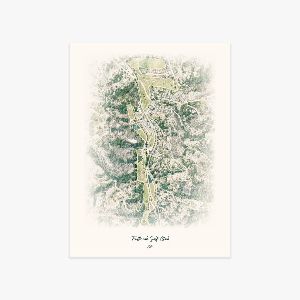 Fallbrook Golf Club printed artwork
