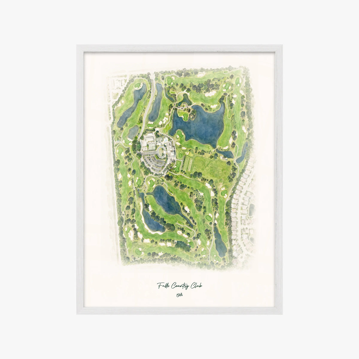 Falls Country Club white frame