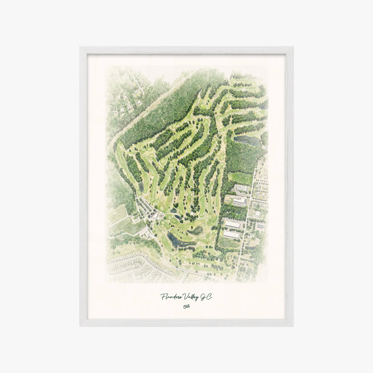 Flanders Valley G.C. white frame