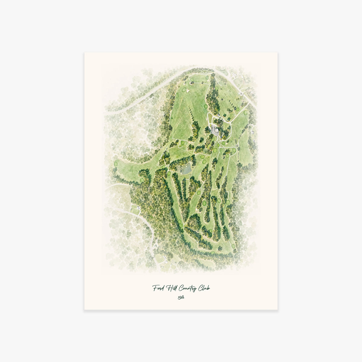 Ford Hill Country Club printed artwork