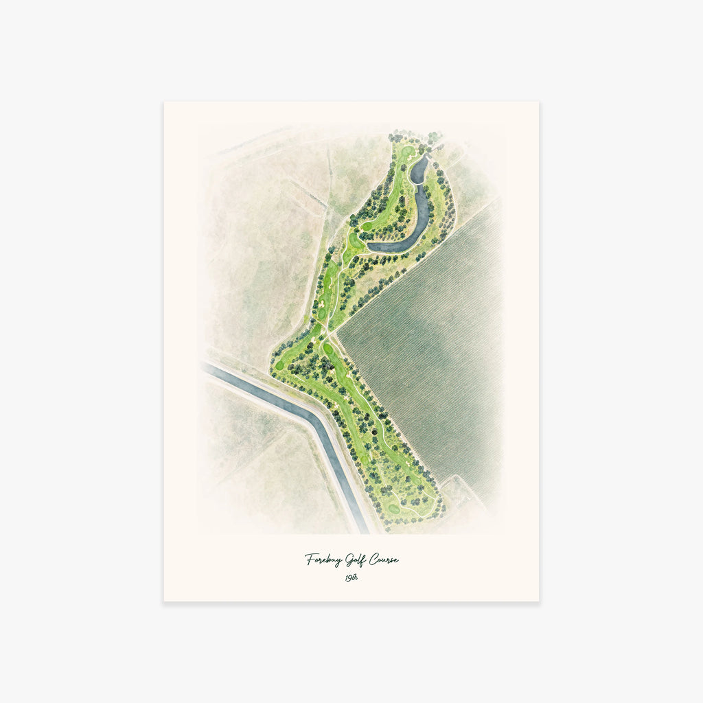 Forebay Golf Course printed artwork