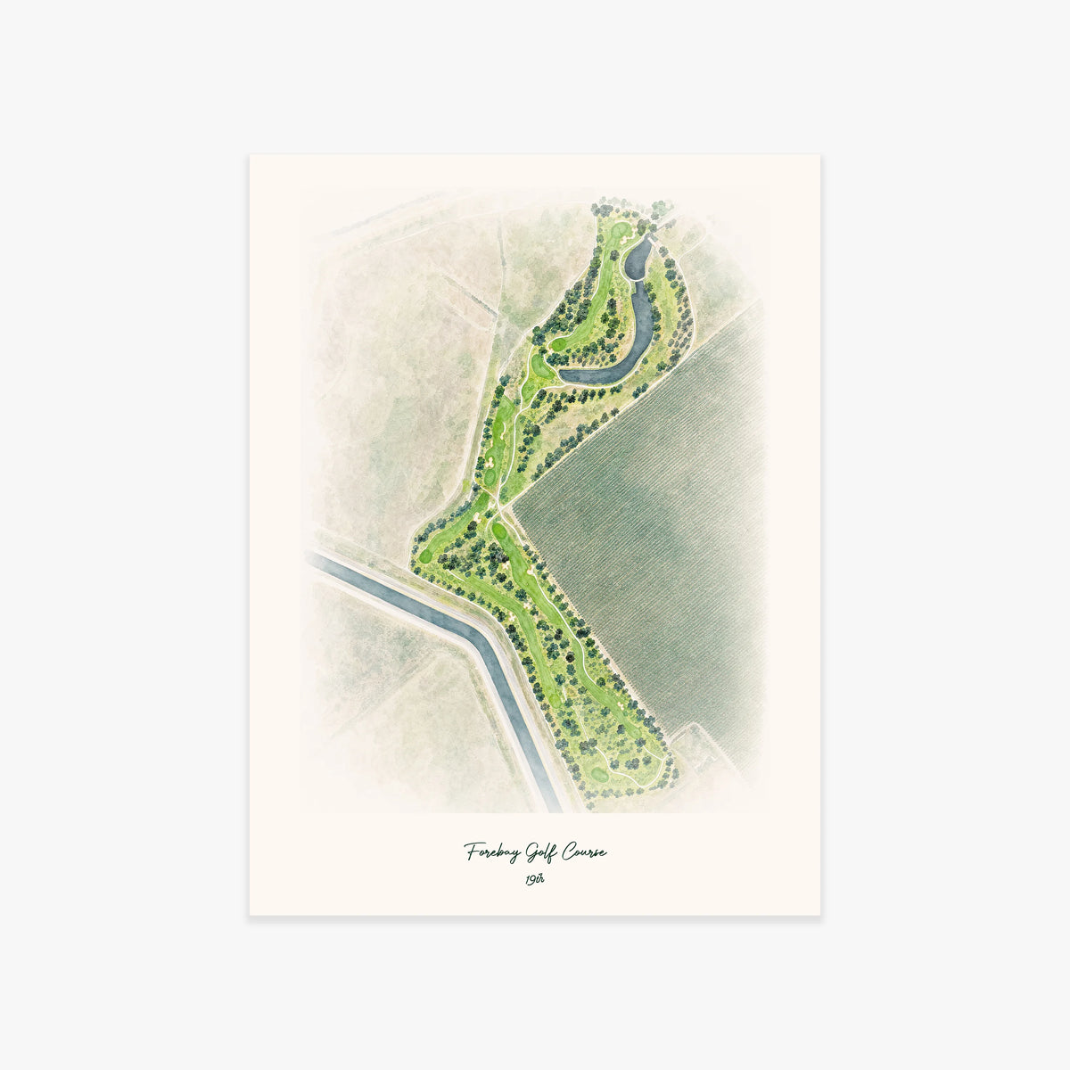 Forebay Golf Course printed artwork