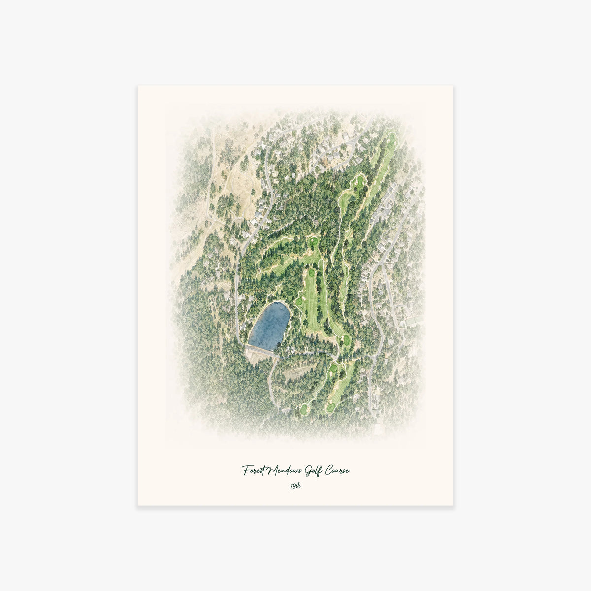 Forest Meadows Golf Course printed artwork