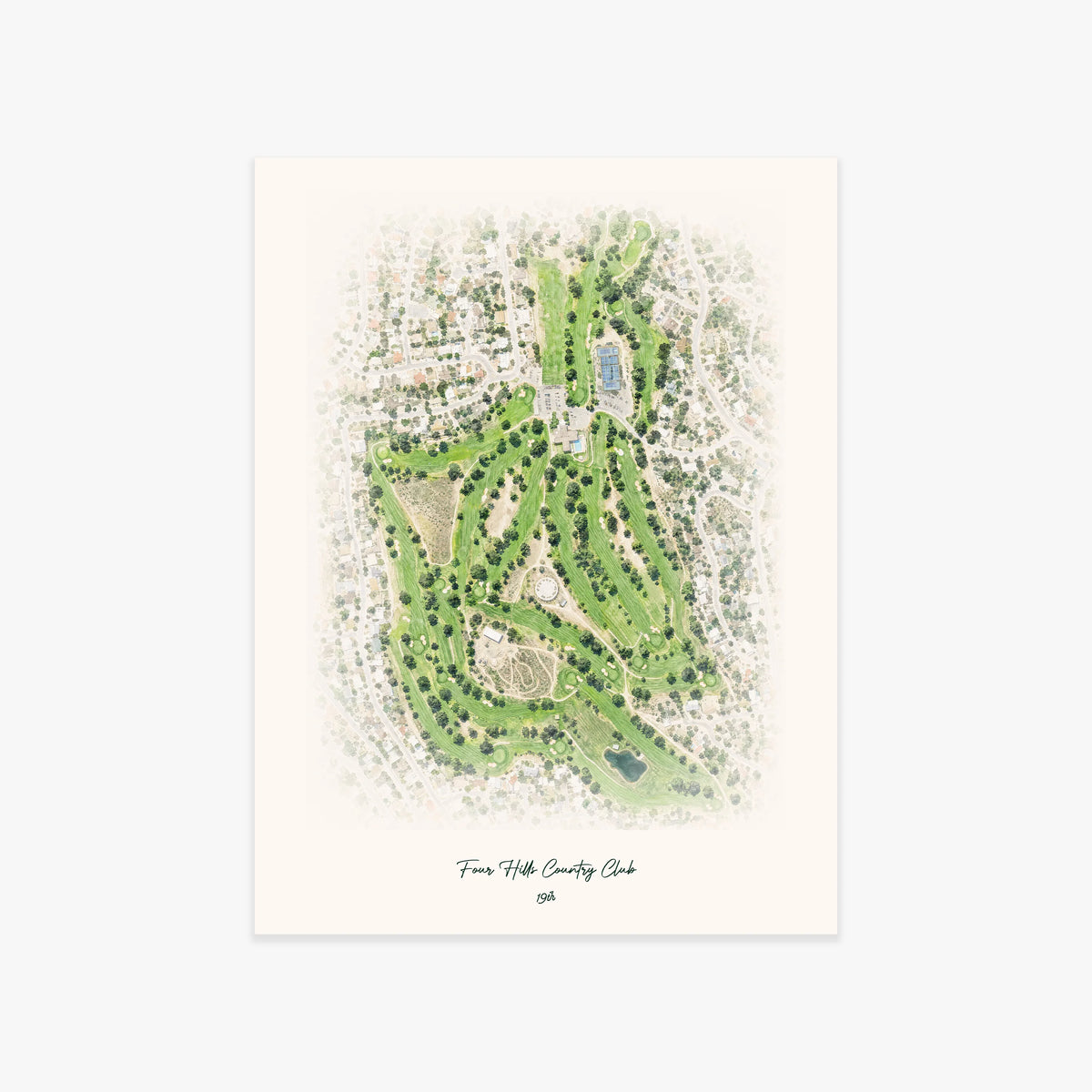 Four Hills Country Club printed artwork