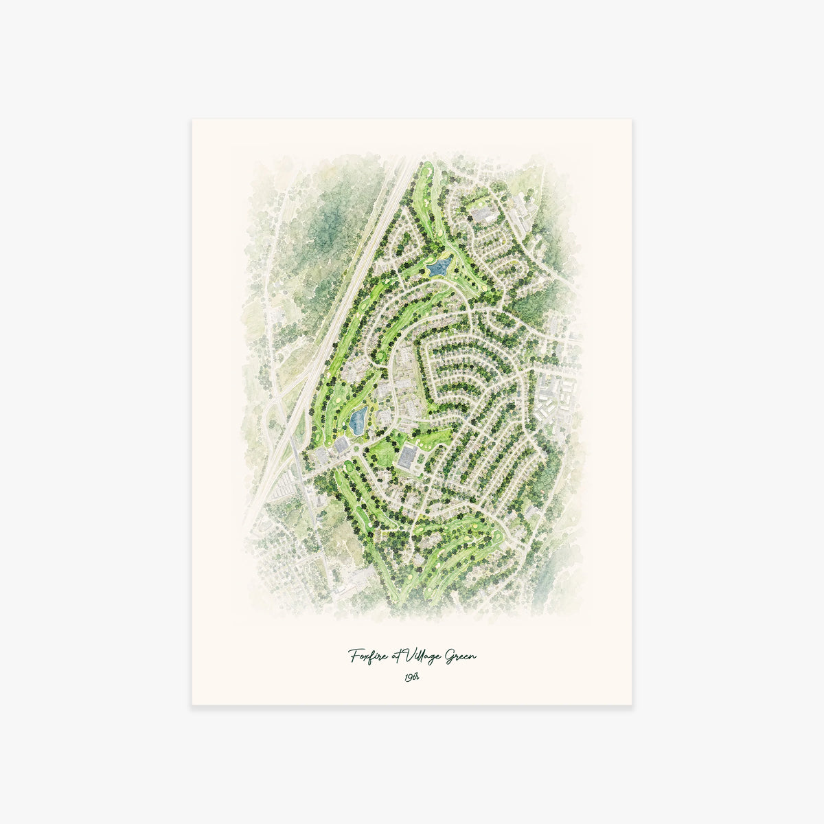 Foxfire at Village Green printed artwork