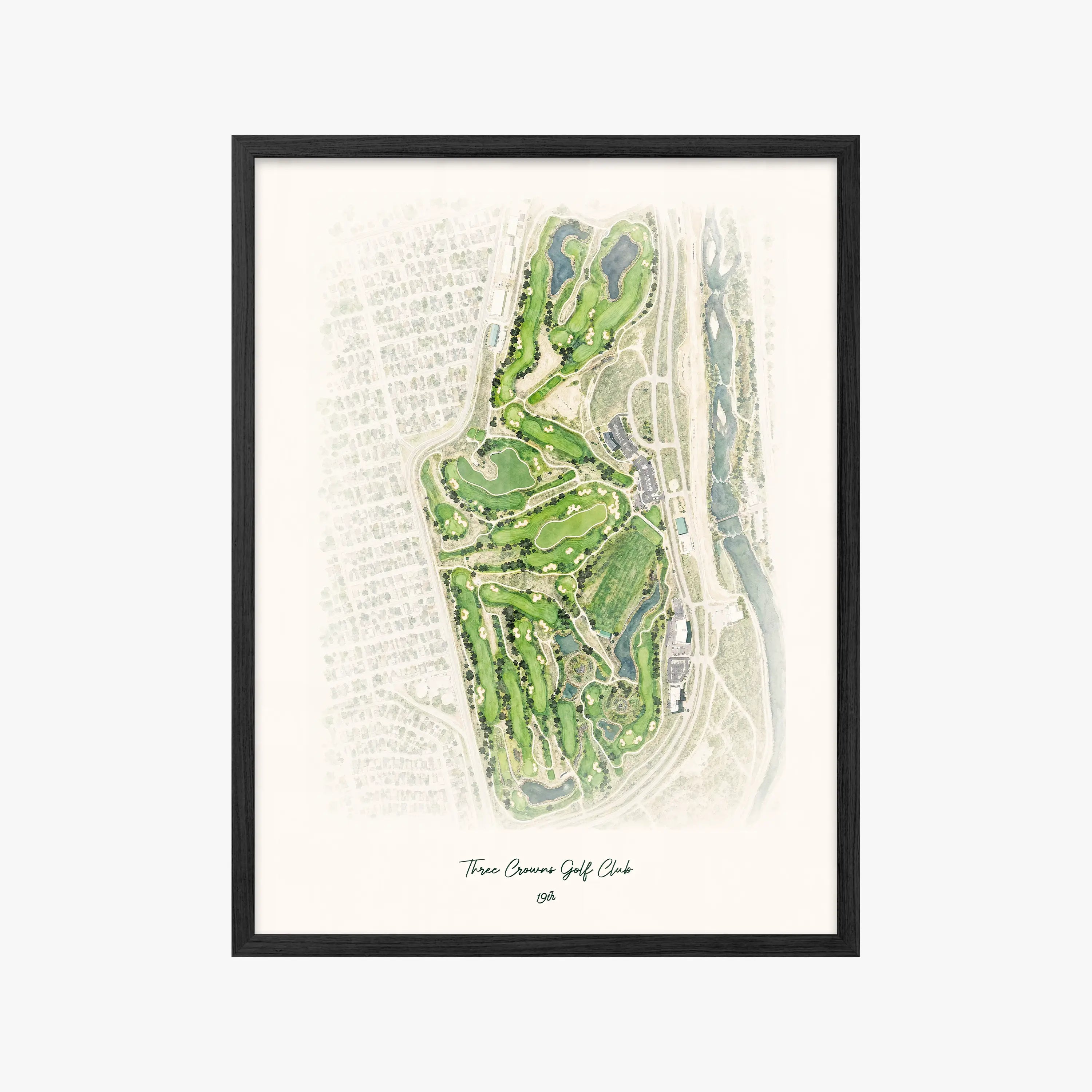 Three Crowns Golf Club black frame