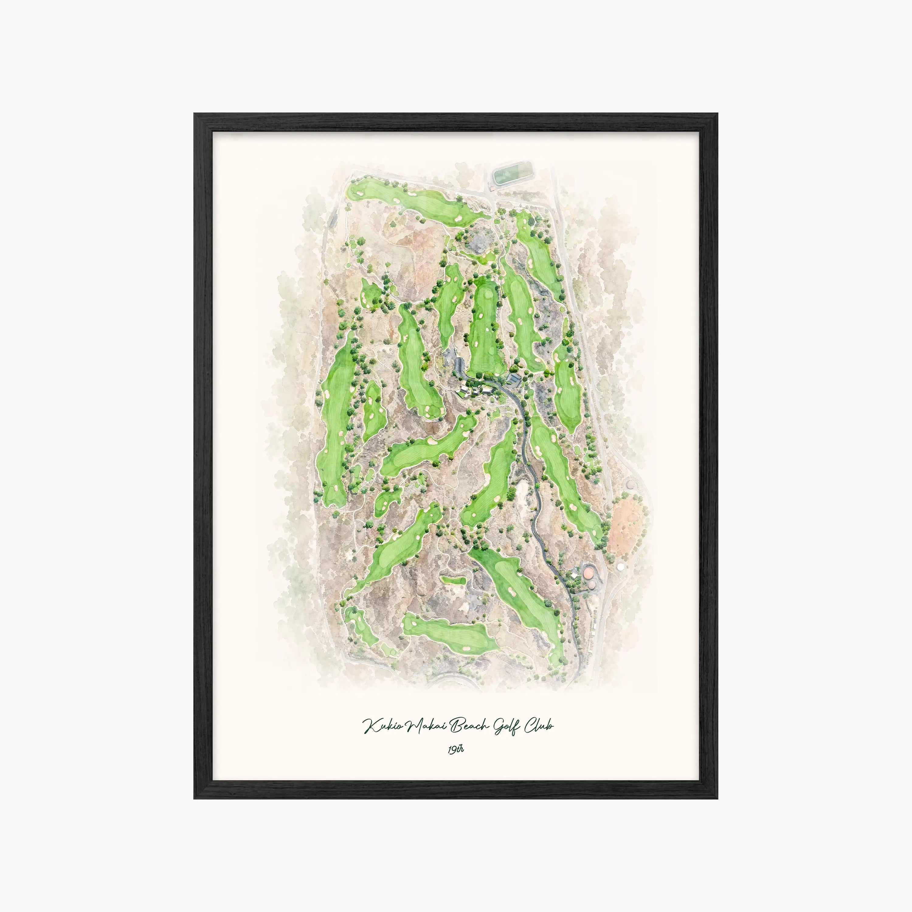 Kukio Makai Beach Golf Club black frame