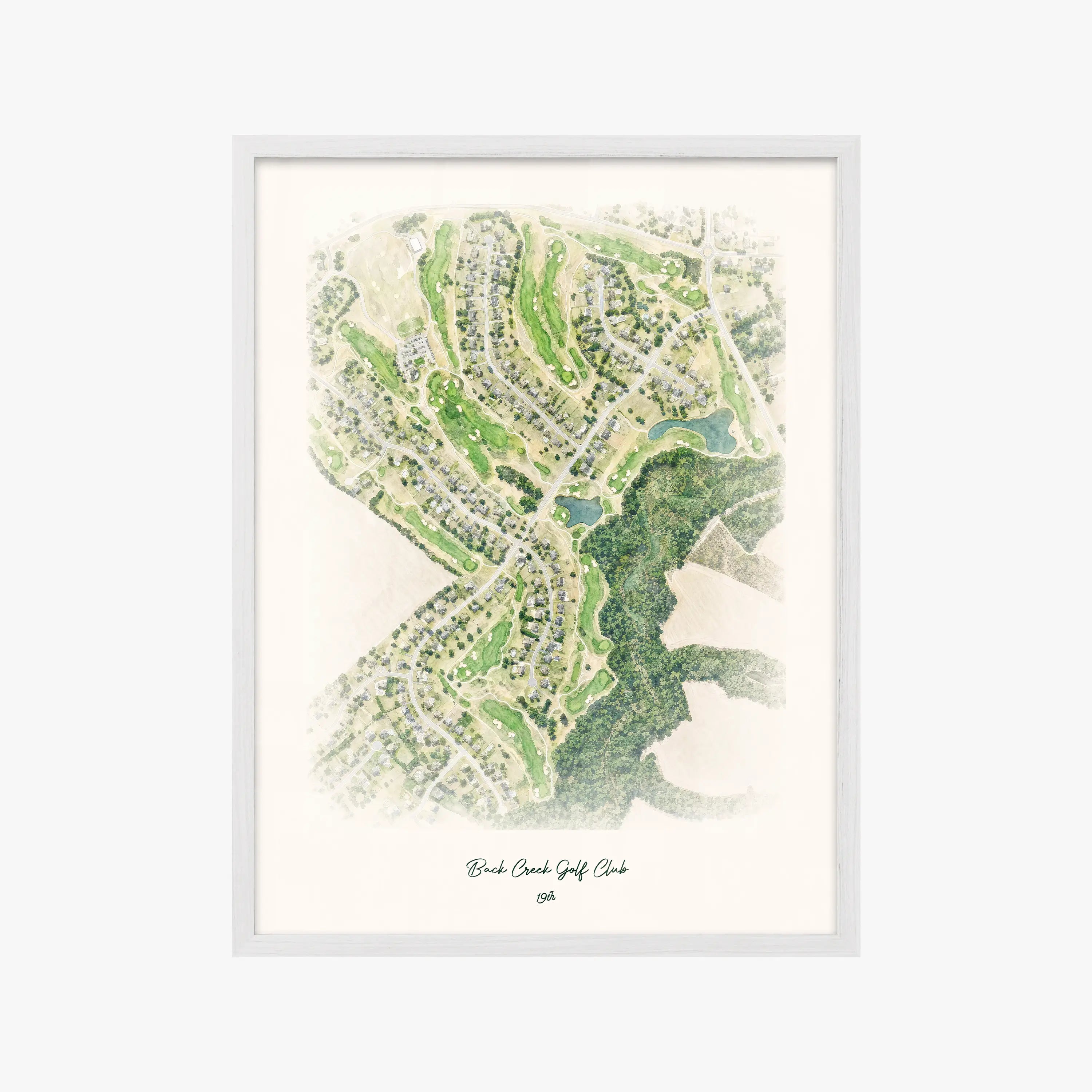 Back Creek Golf Club white frame