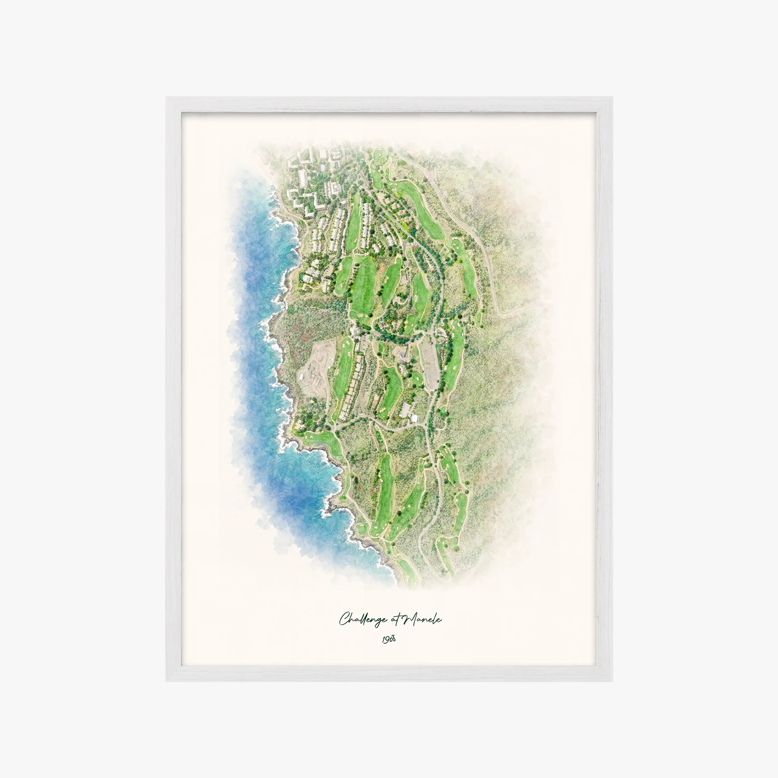 Challenge at Manele white frame
