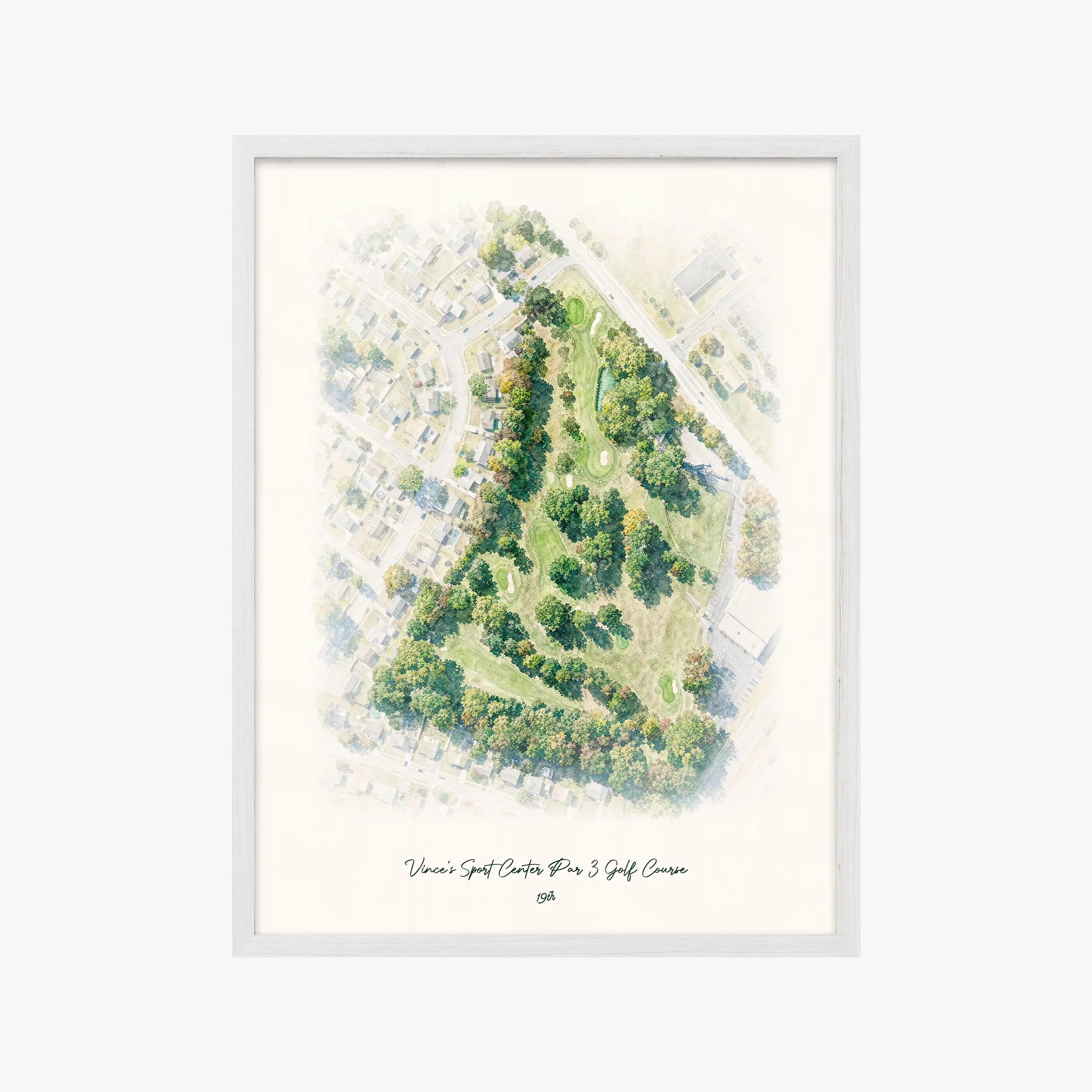 Vince's Sport Center Par 3 Golf Course white frame