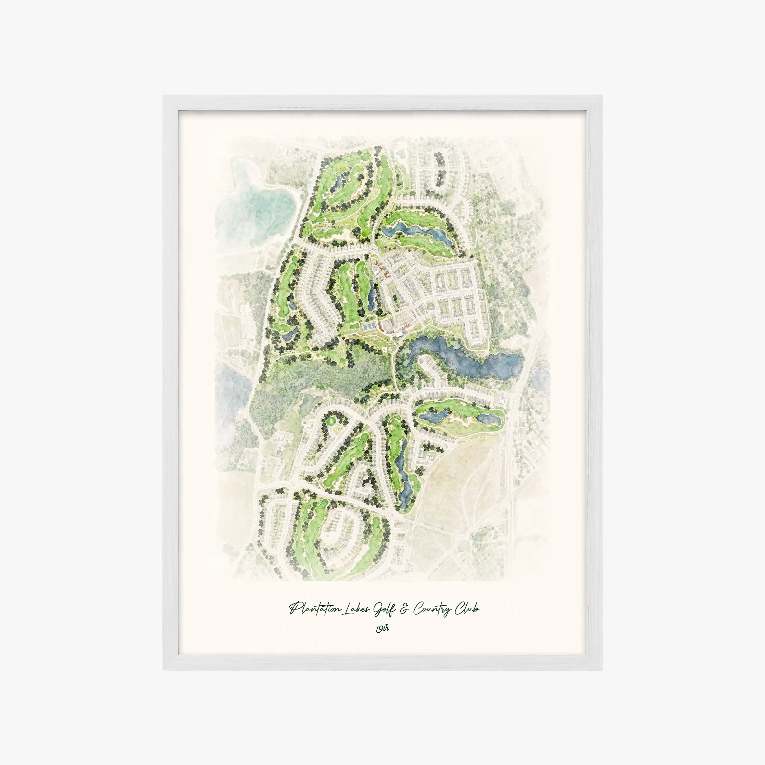 Plantation Lakes Golf & Country Club white frame