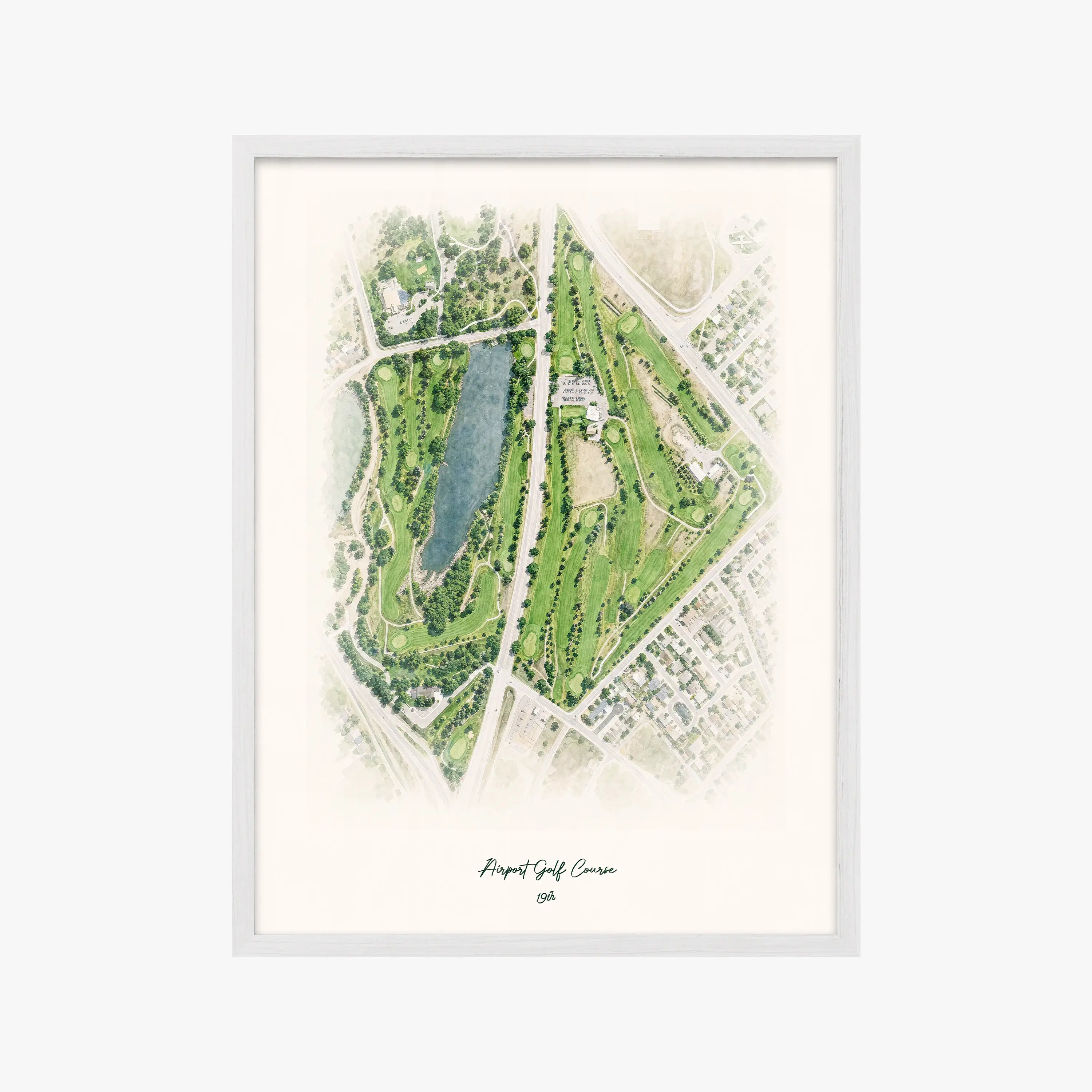 Airport Golf Course white frame