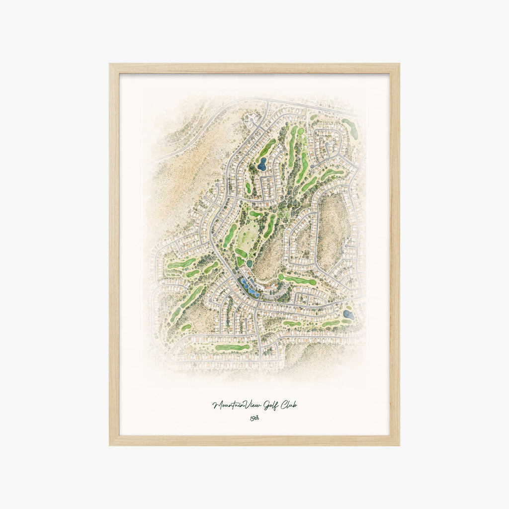 MountainView Golf Club wood frame