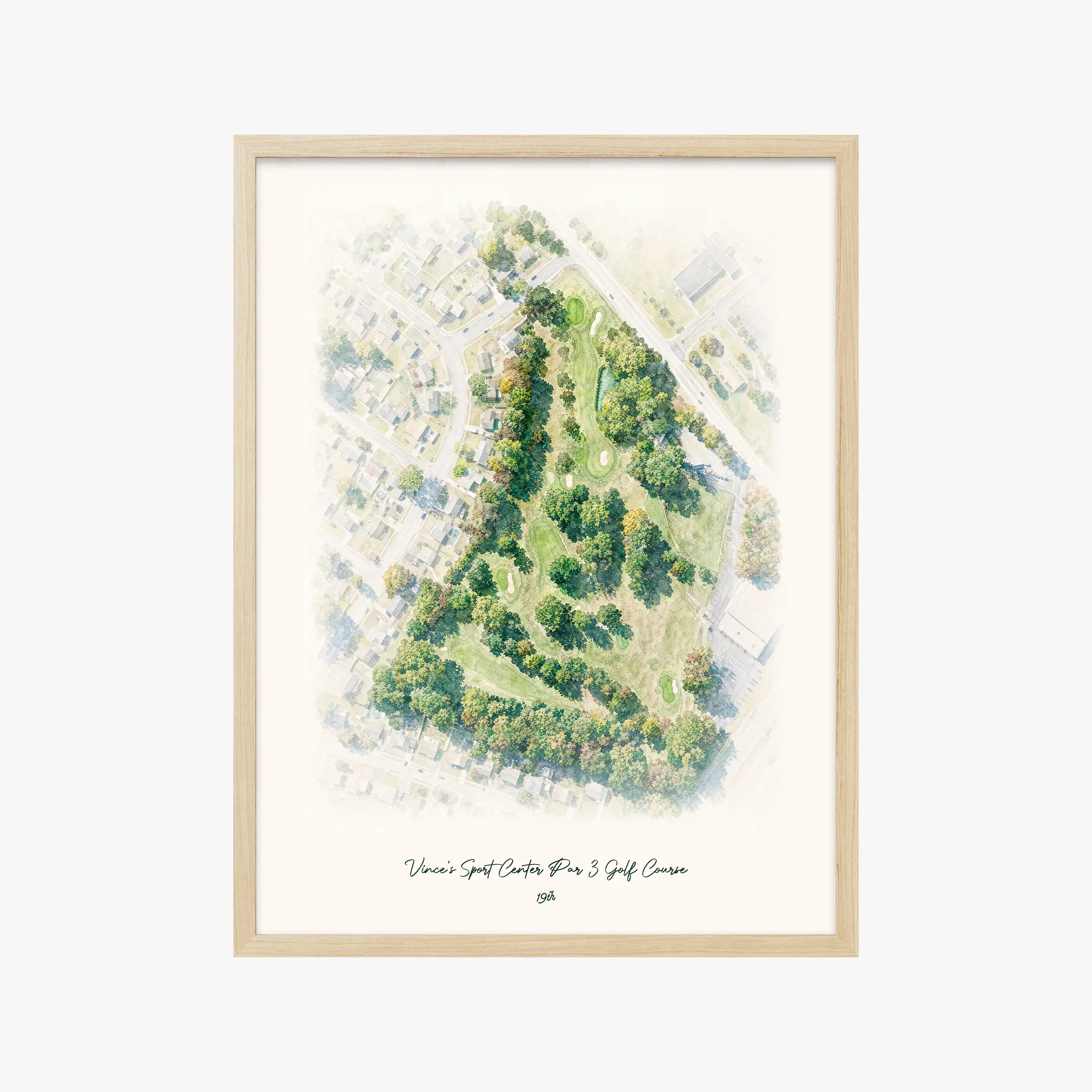 Vince's Sport Center Par 3 Golf Course wood frame