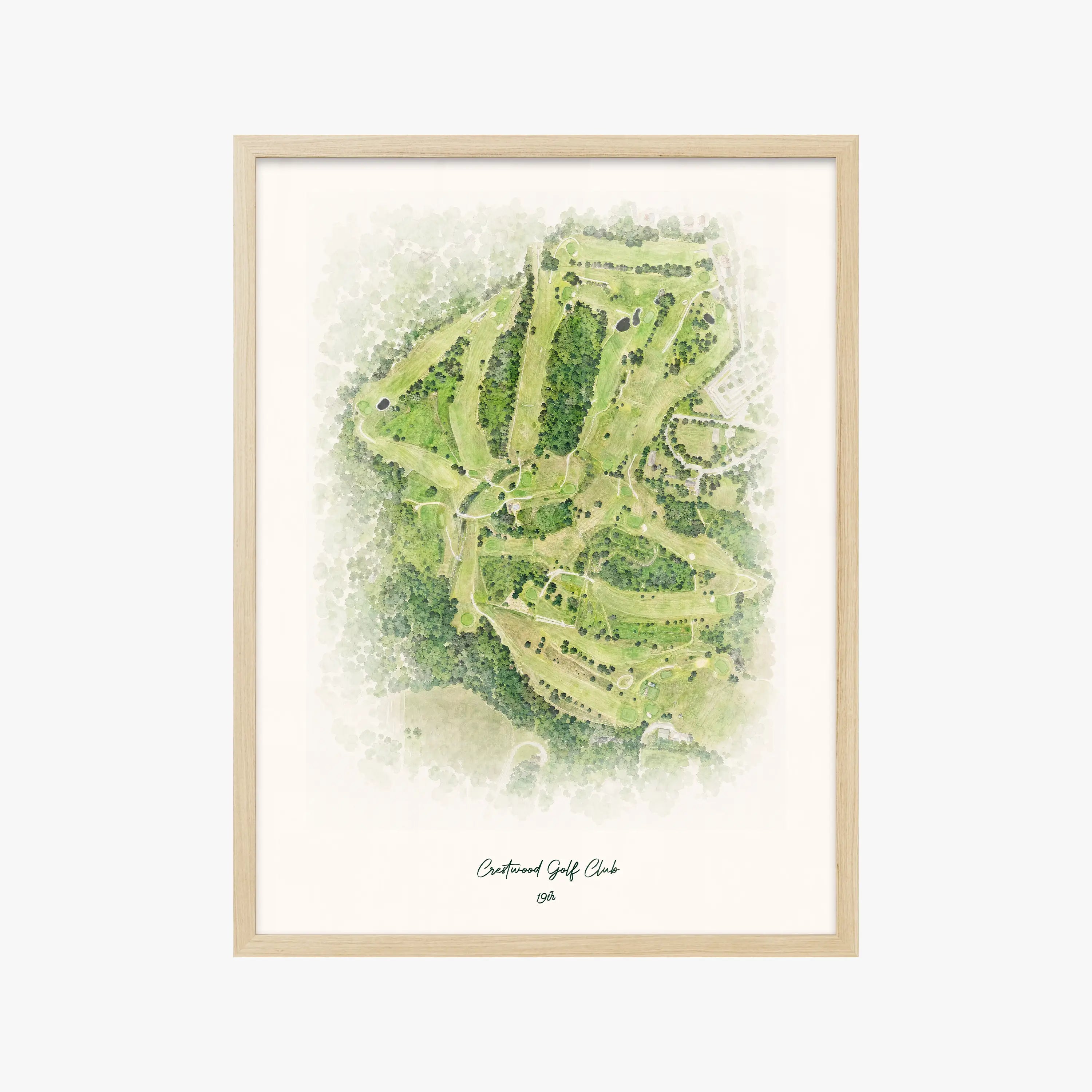 Crestwood Golf Club wood frame
