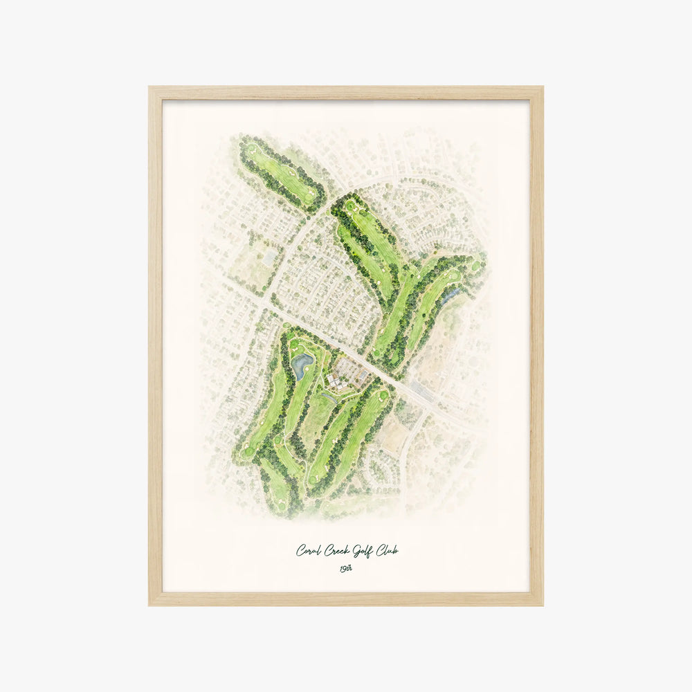 Coral Creek Golf Club wood frame