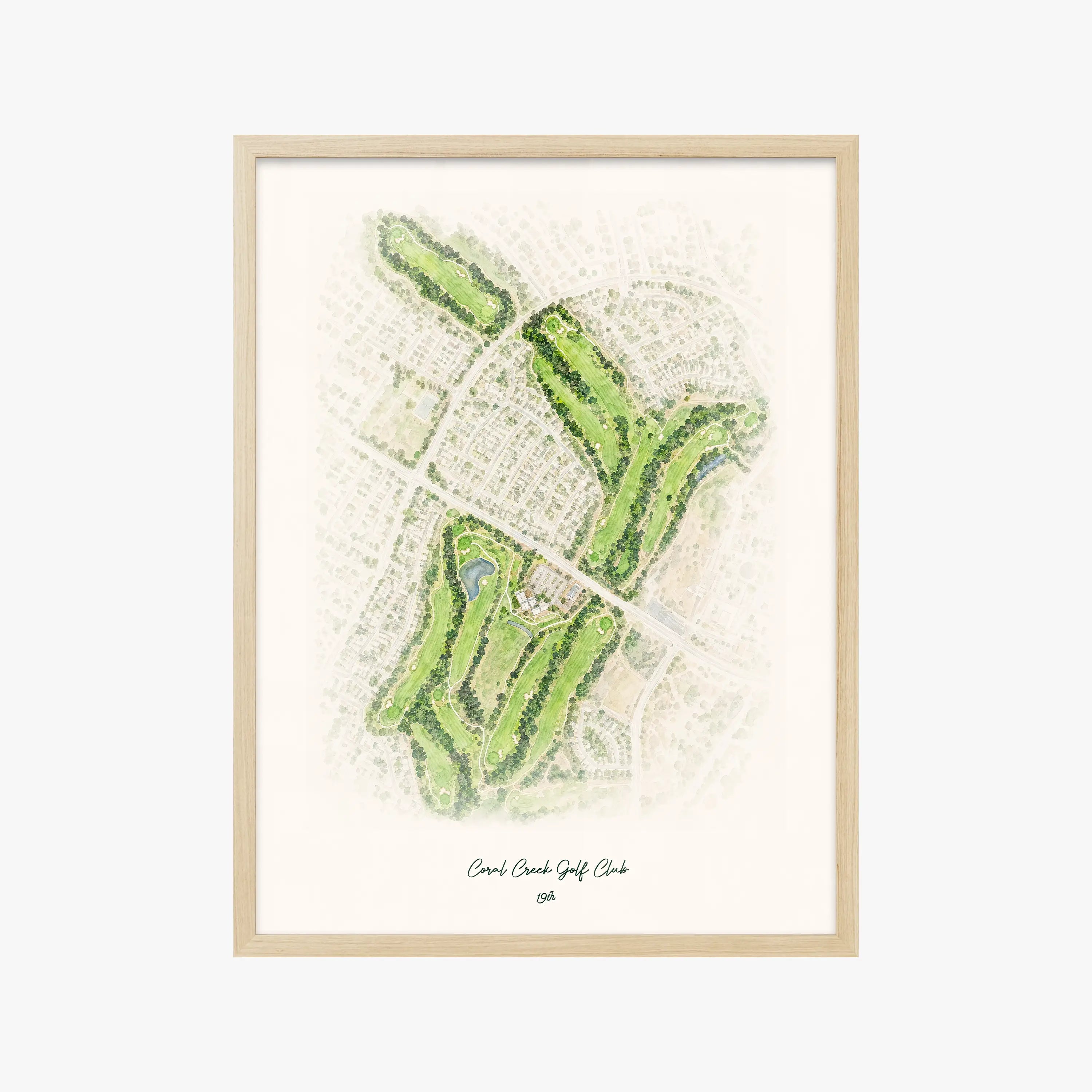 Coral Creek Golf Club wood frame
