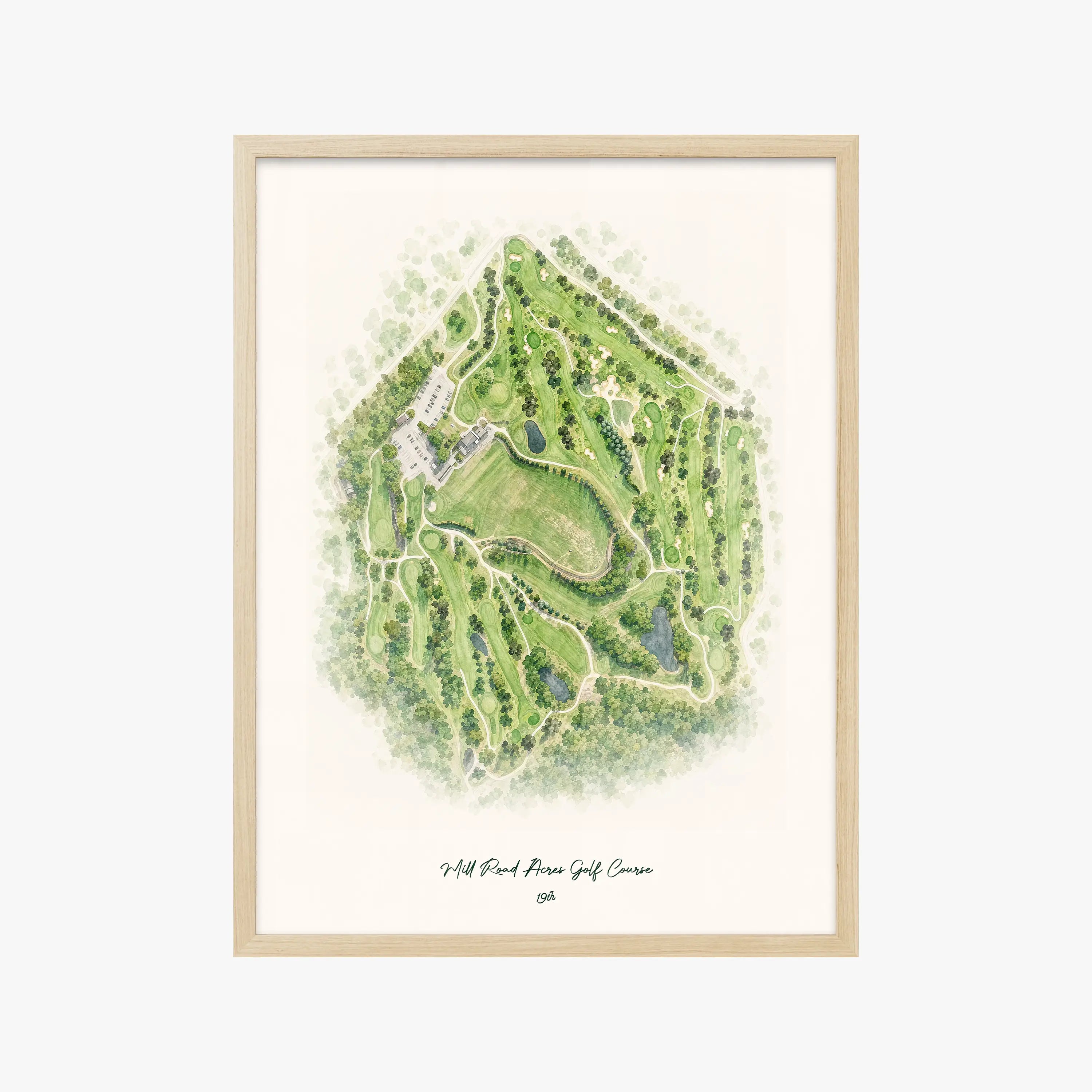 Mill Road Acres Golf Course wood frame