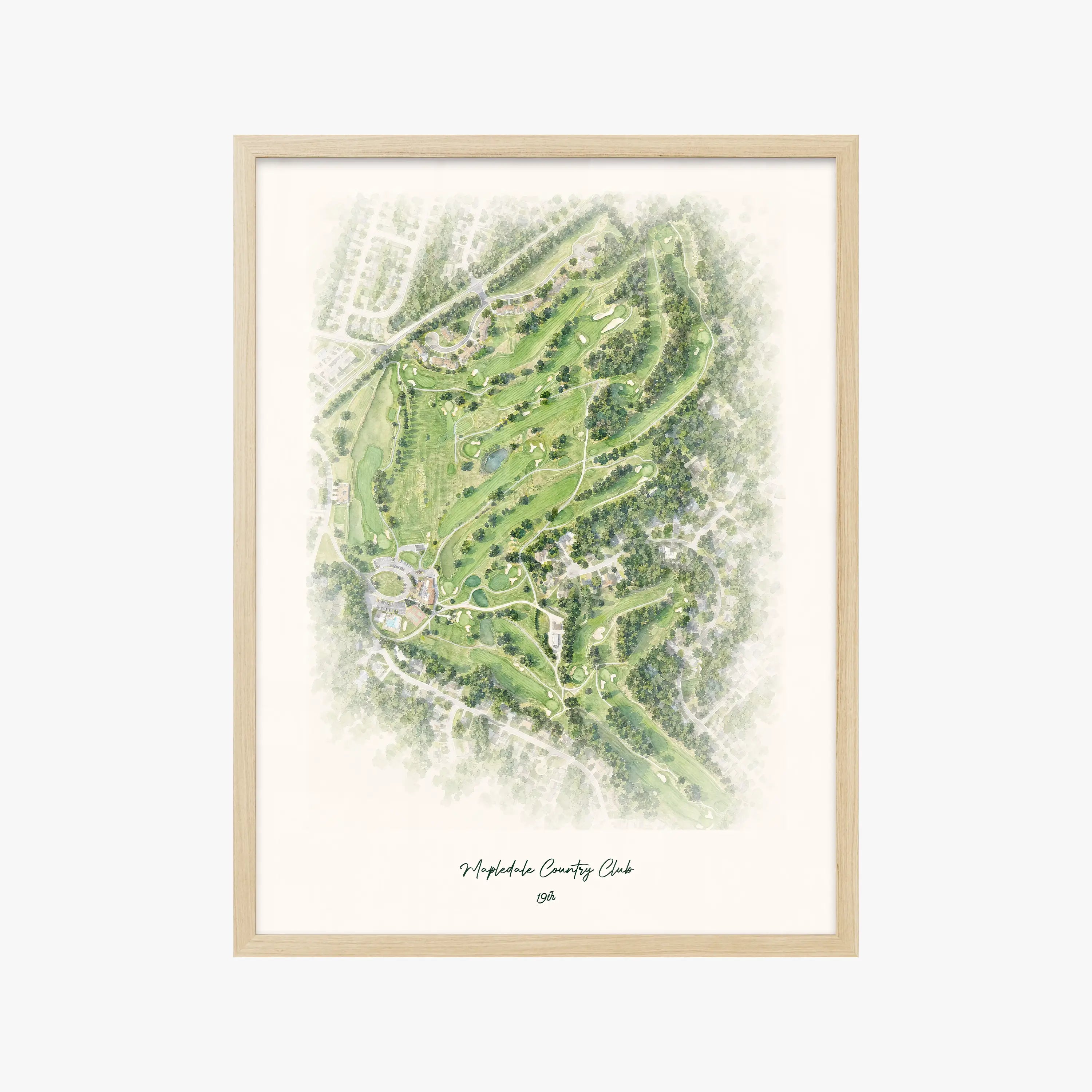 Mapledale Country Club wood frame