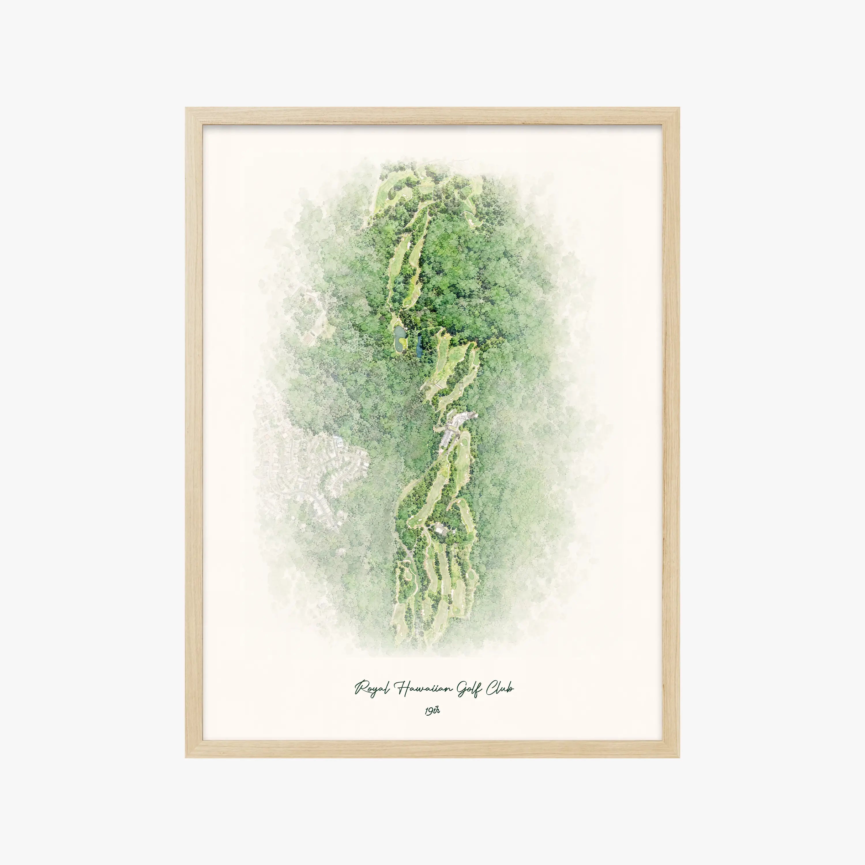 Royal Hawaiian Golf Club wood frame