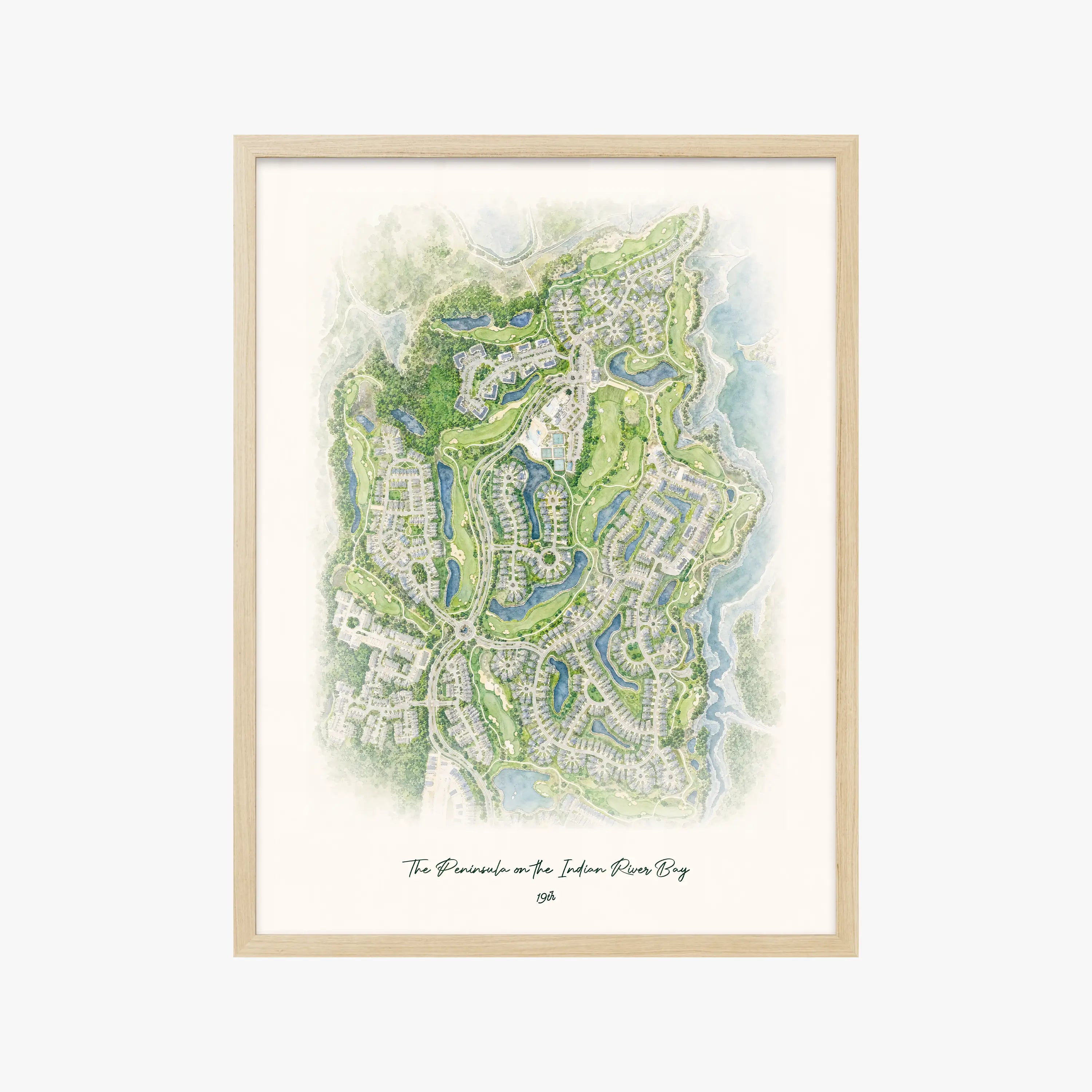 The Peninsula on the Indian River Bay wood frame