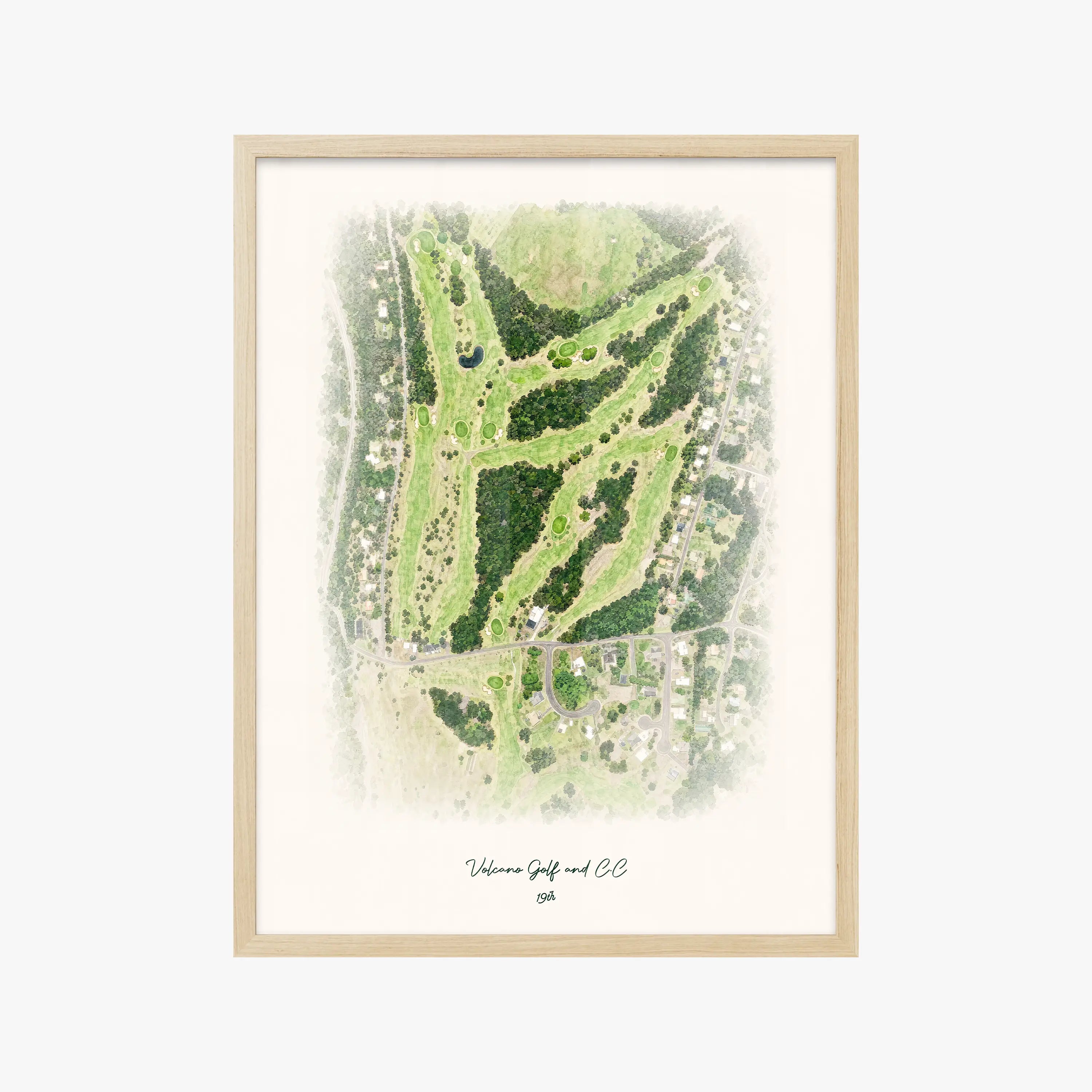 Volcano Golf and C.C wood frame