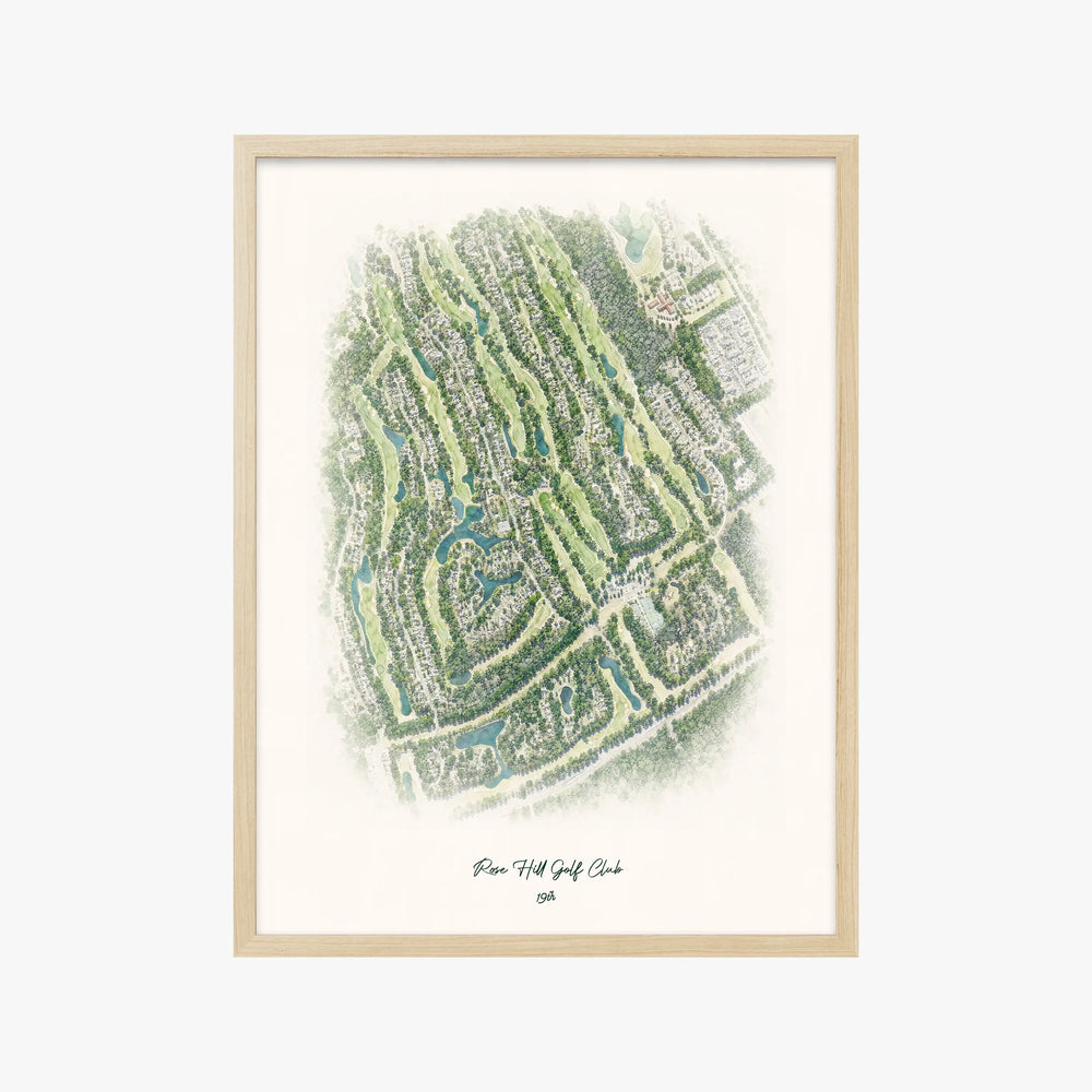 Rose Hill Golf Club wood frame