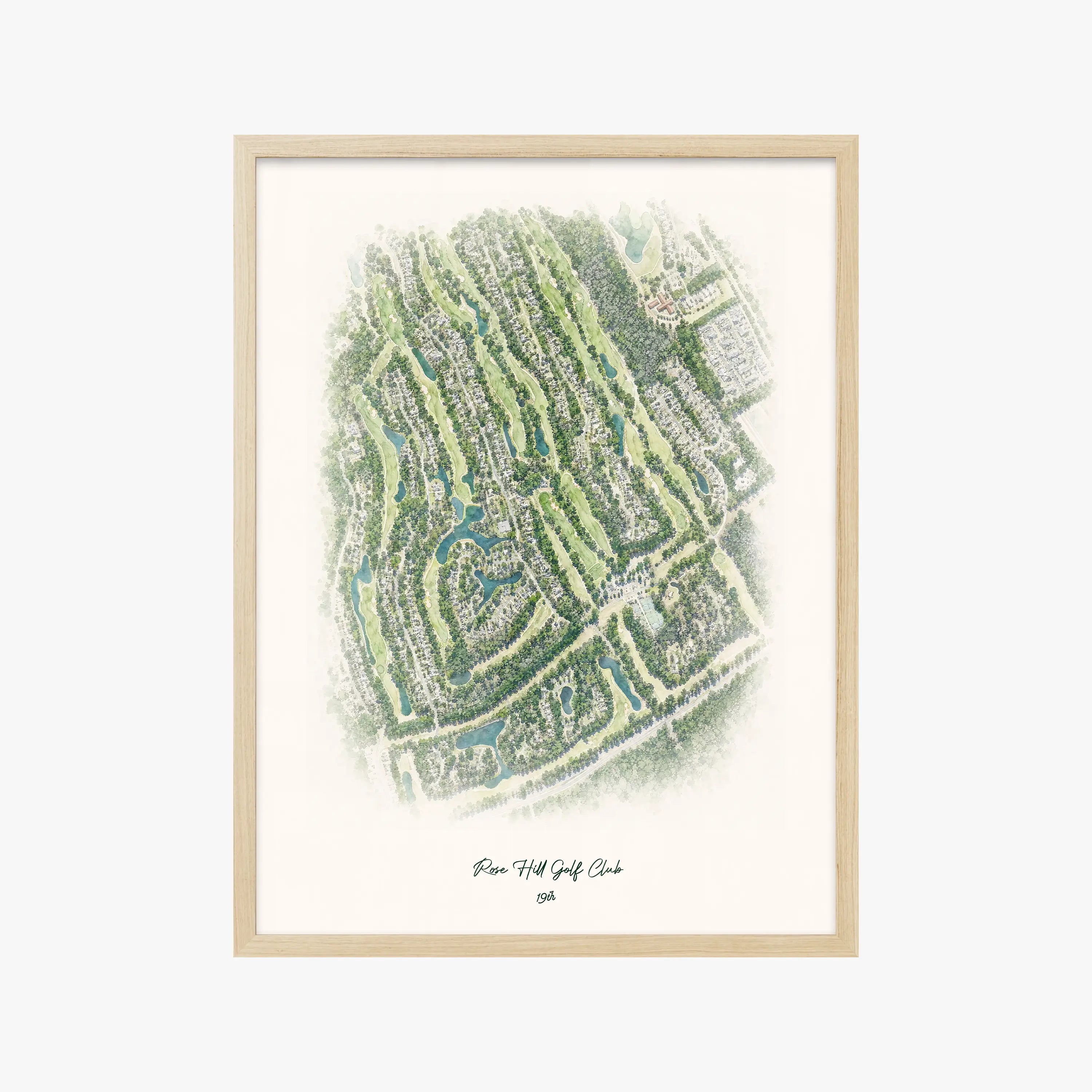 Rose Hill Golf Club wood frame