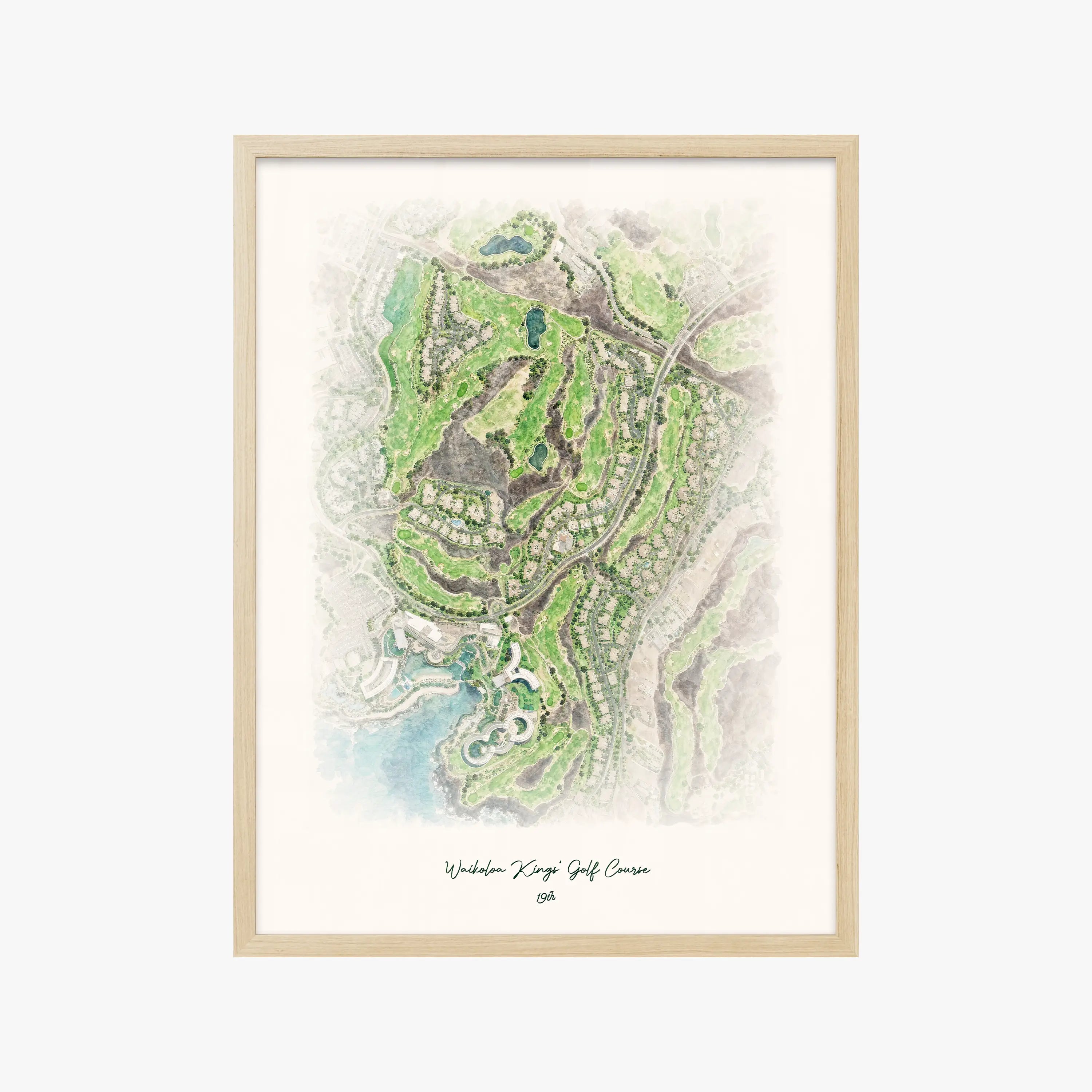Waikoloa Kings' Golf Course wood frame