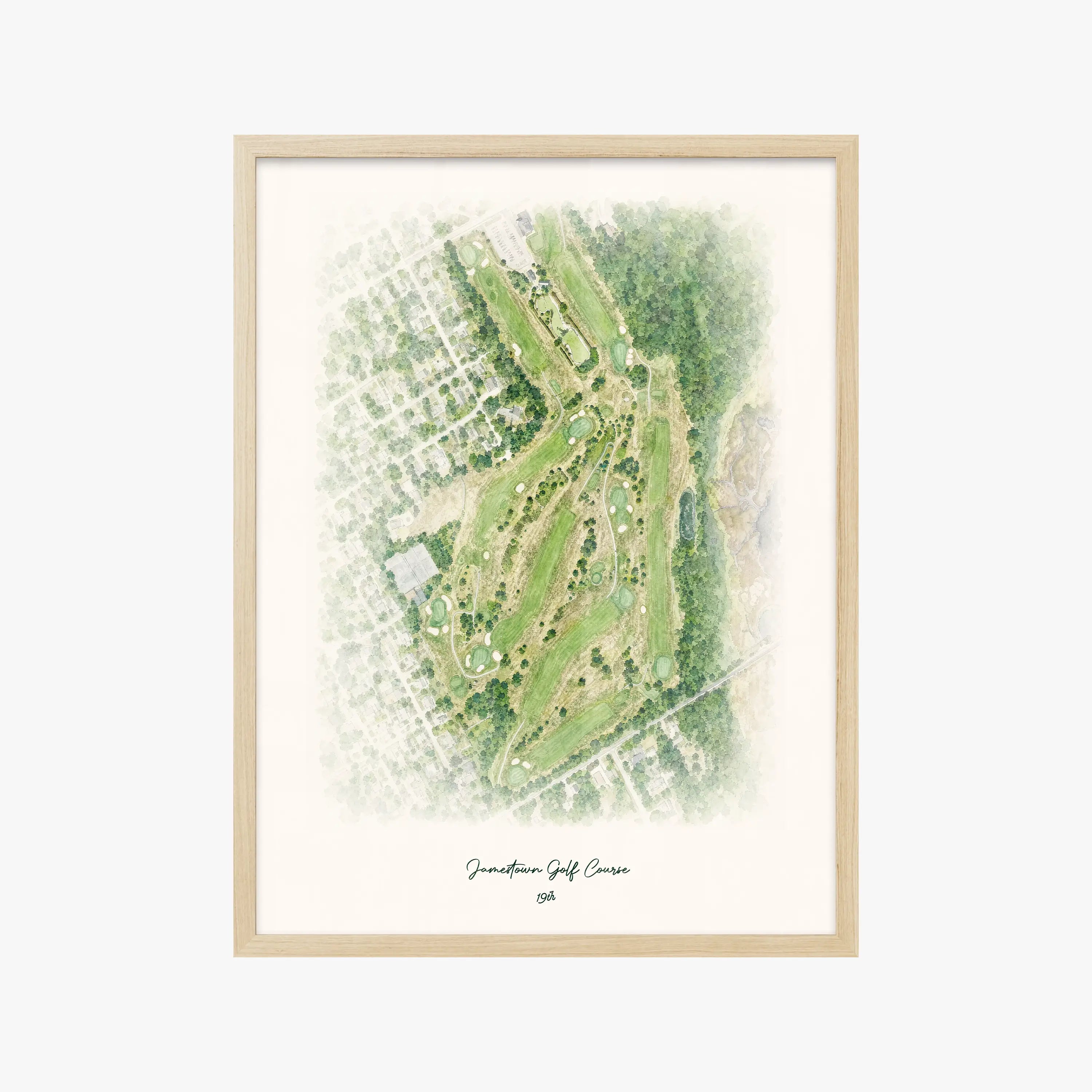 Jamestown Golf Course wood frame