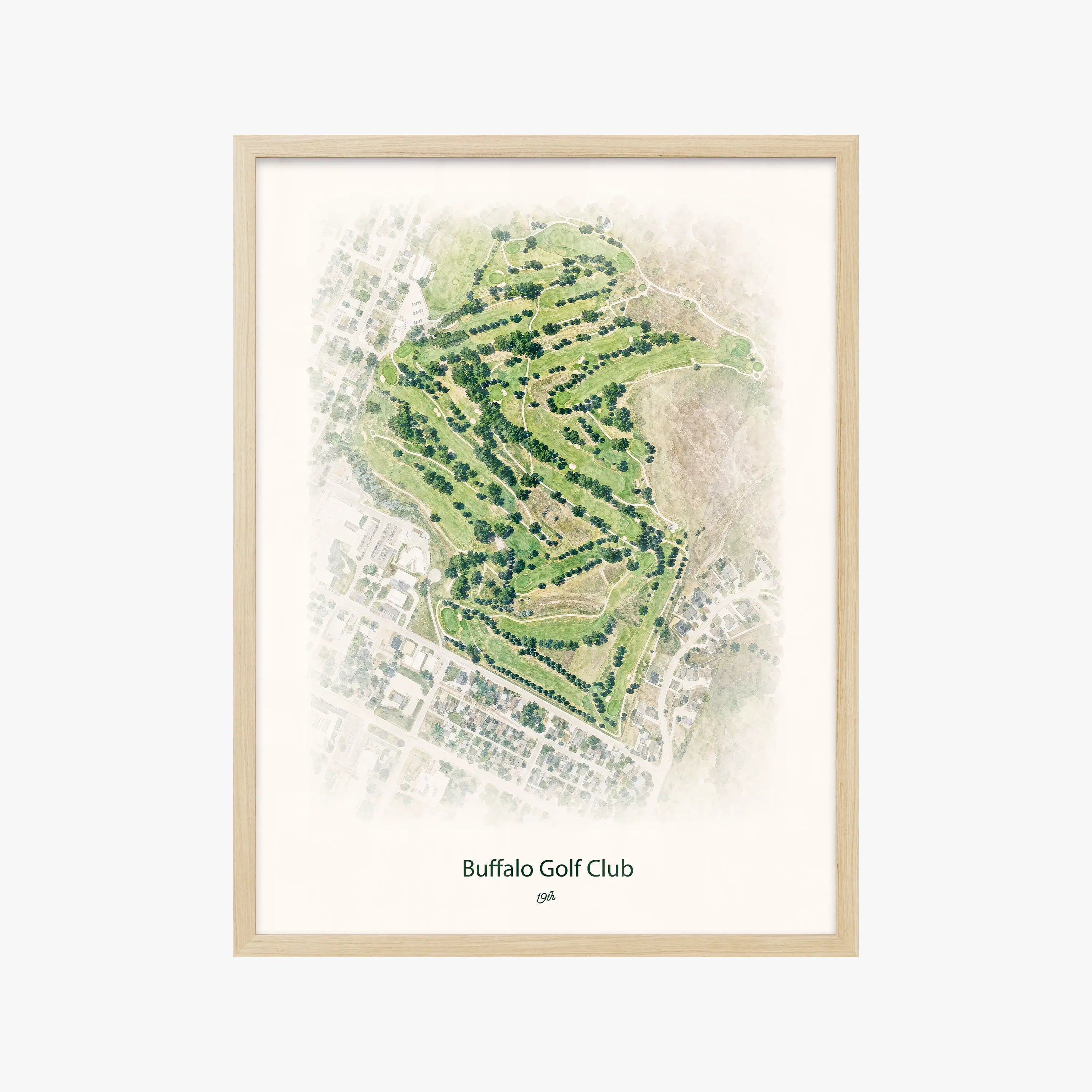 Buffalo Golf Club wood frame