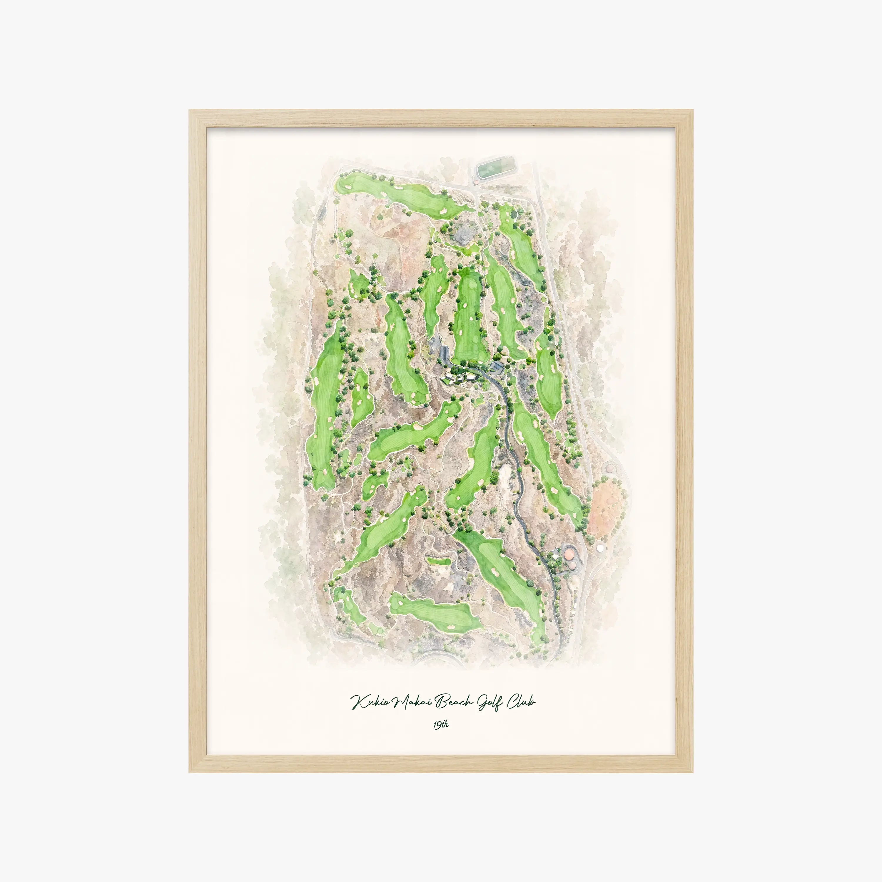 Kukio Makai Beach Golf Club wood frame