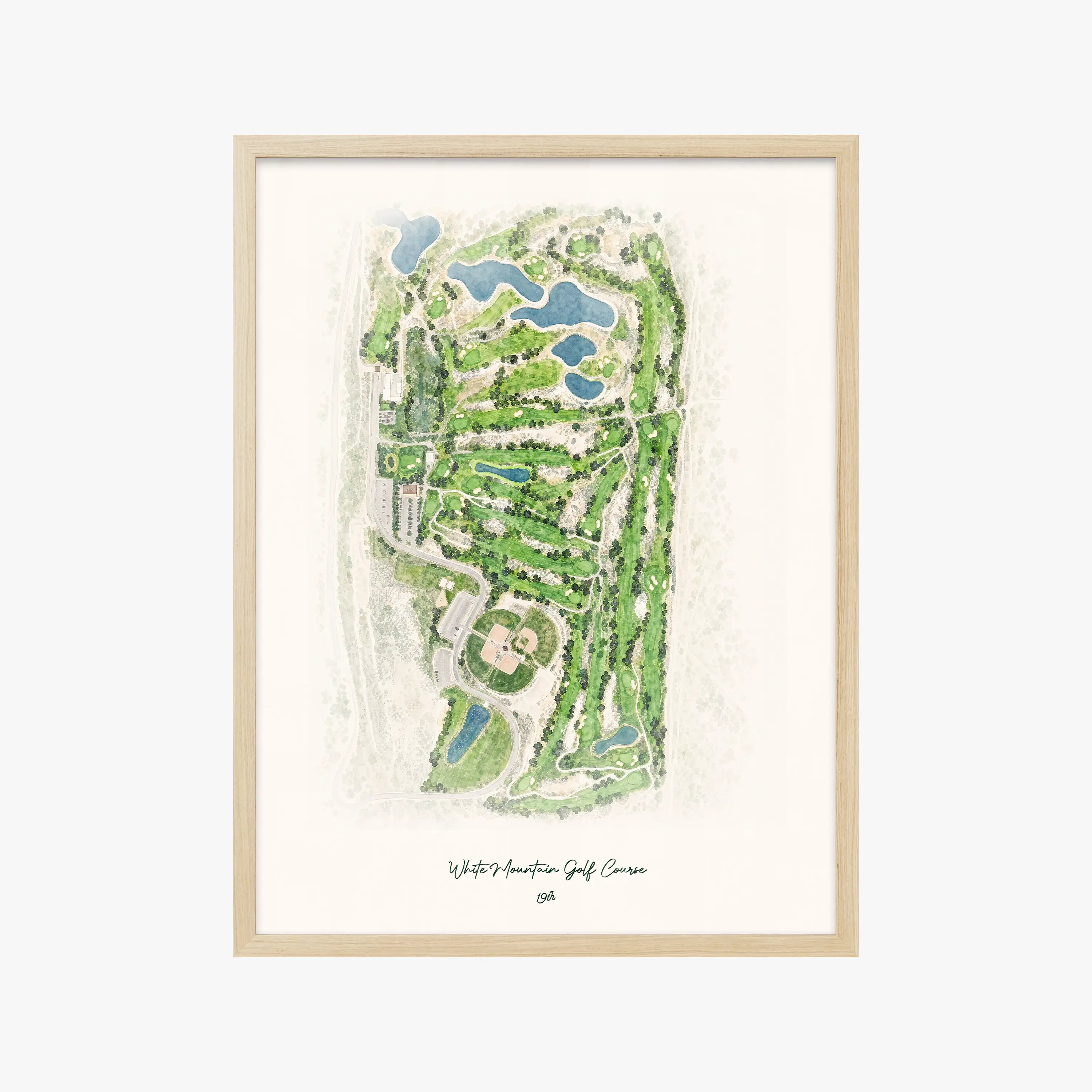 White Mountain Golf Course wood frame