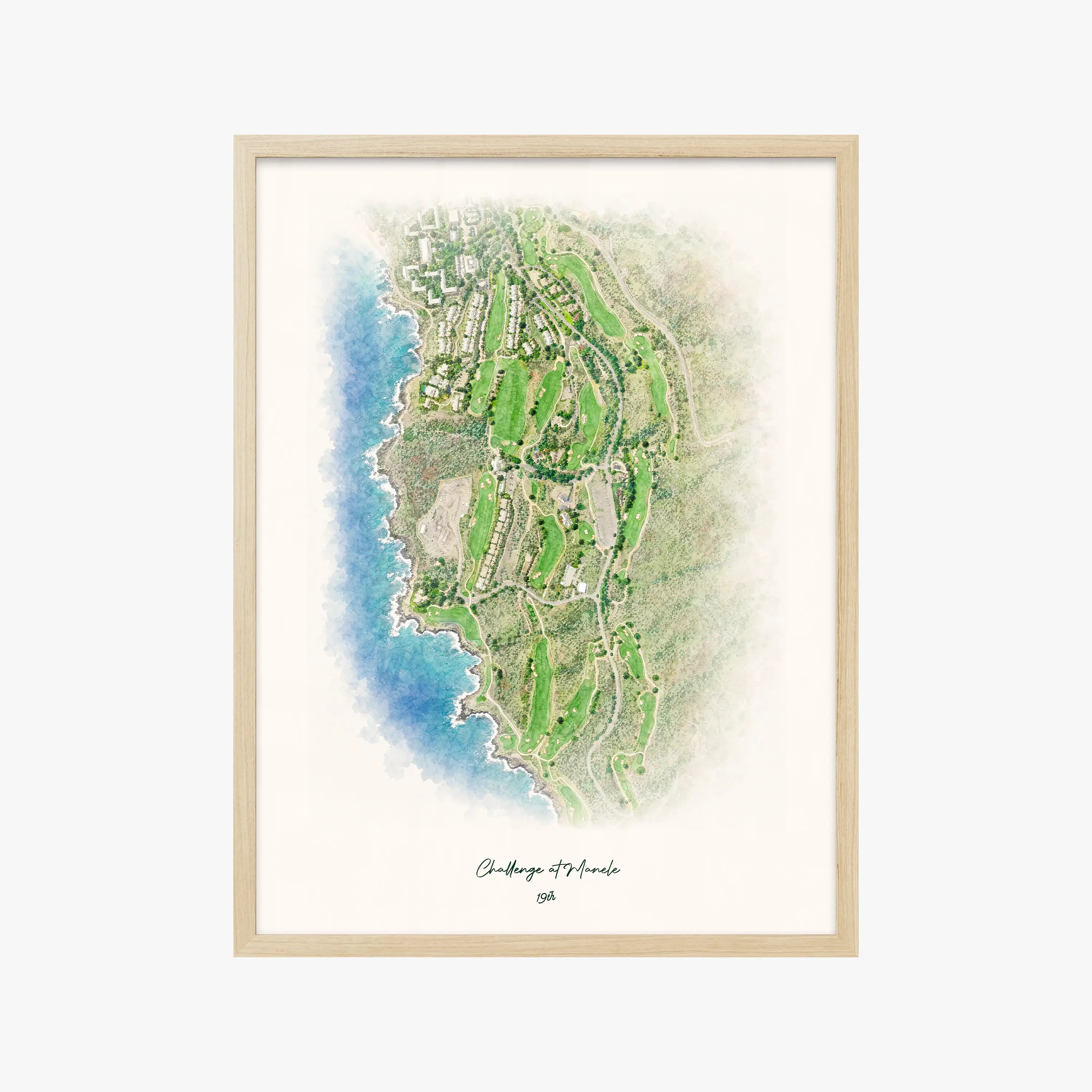 Challenge at Manele wood frame