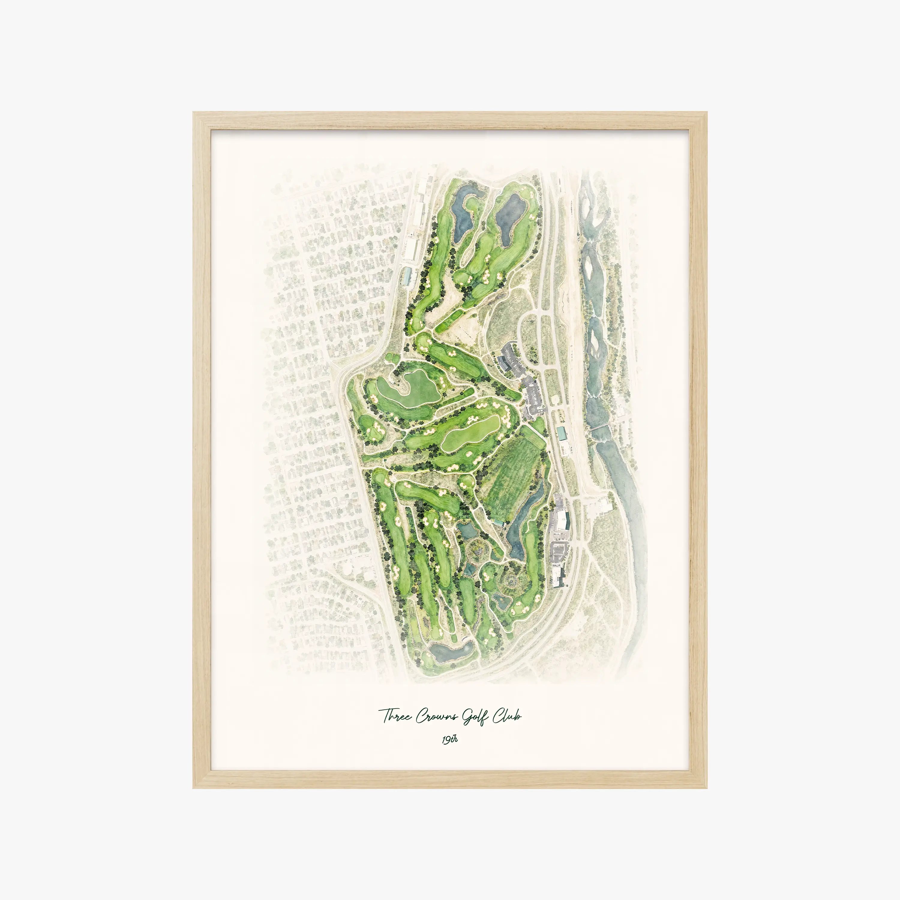 Three Crowns Golf Club wood frame