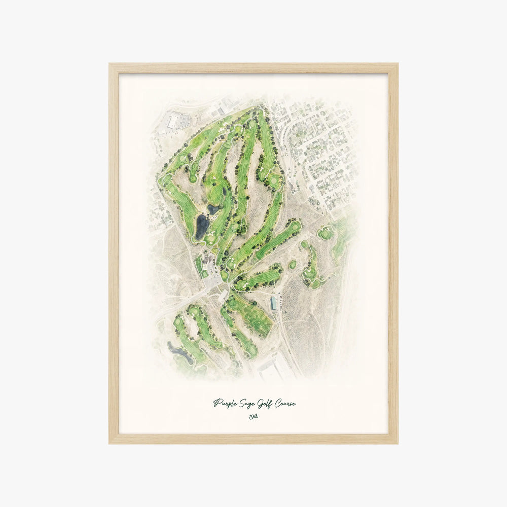 Purple Sage Golf Course wood frame