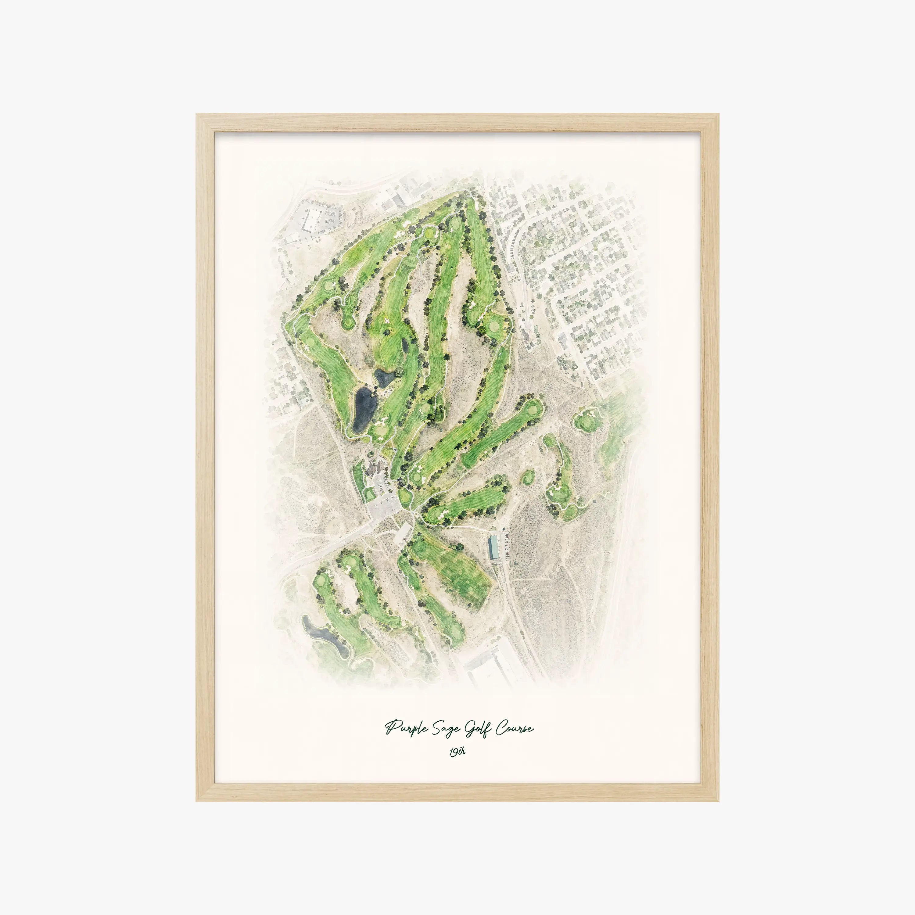 Purple Sage Golf Course wood frame
