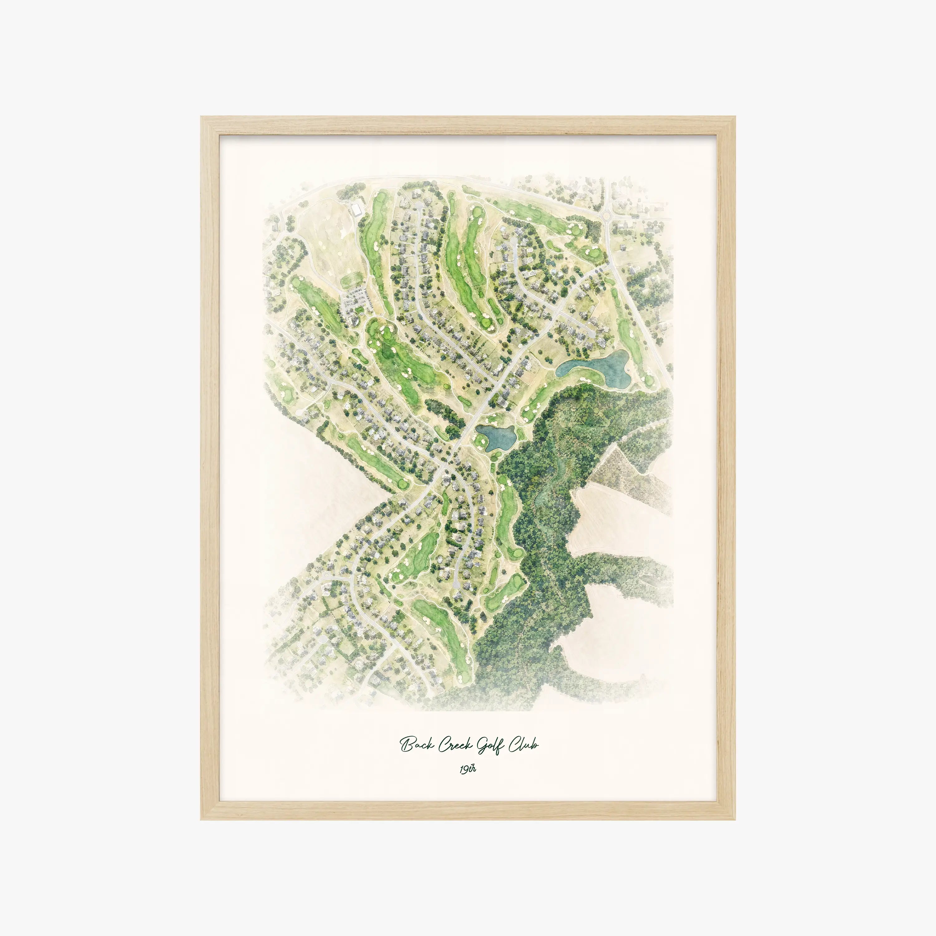 Back Creek Golf Club wood frame