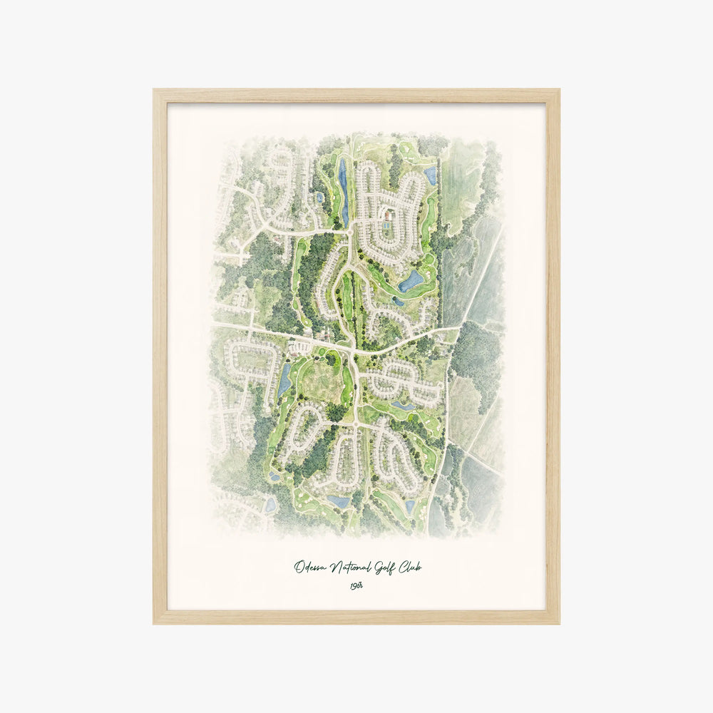 Odessa National Golf Club wood frame