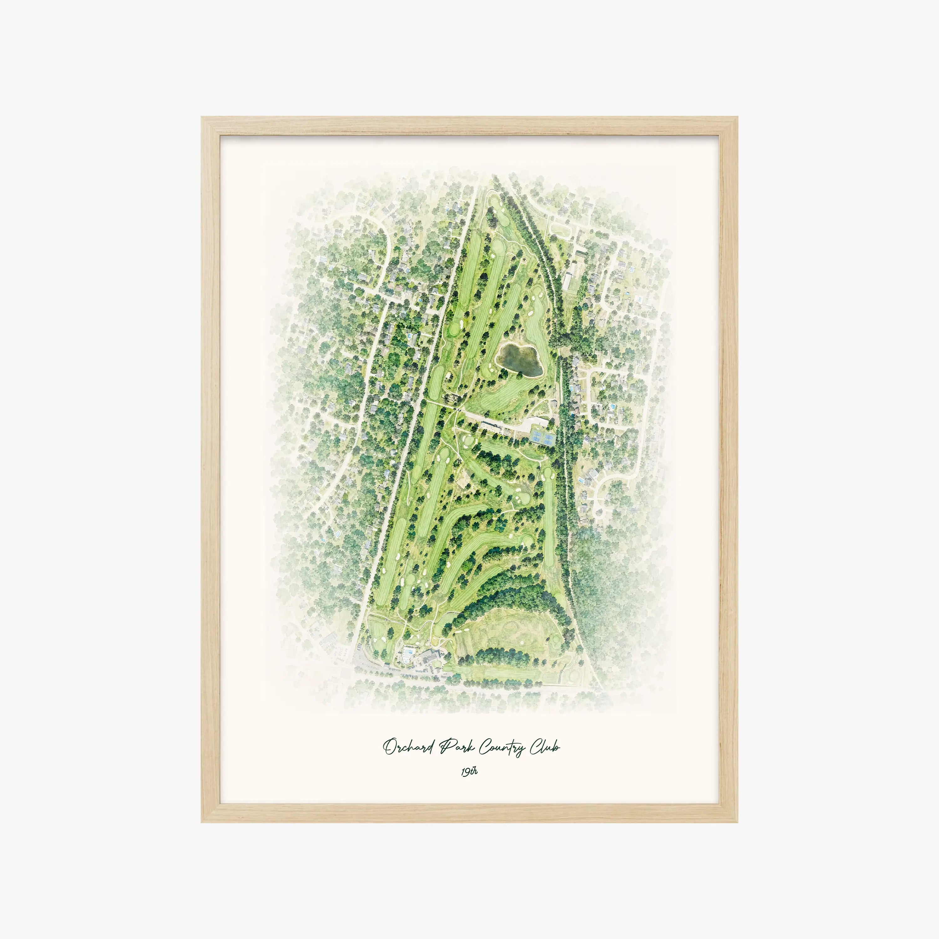 Orchard Park Country Club wood frame