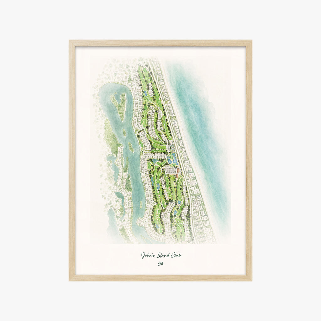 John's Island Club wood frame