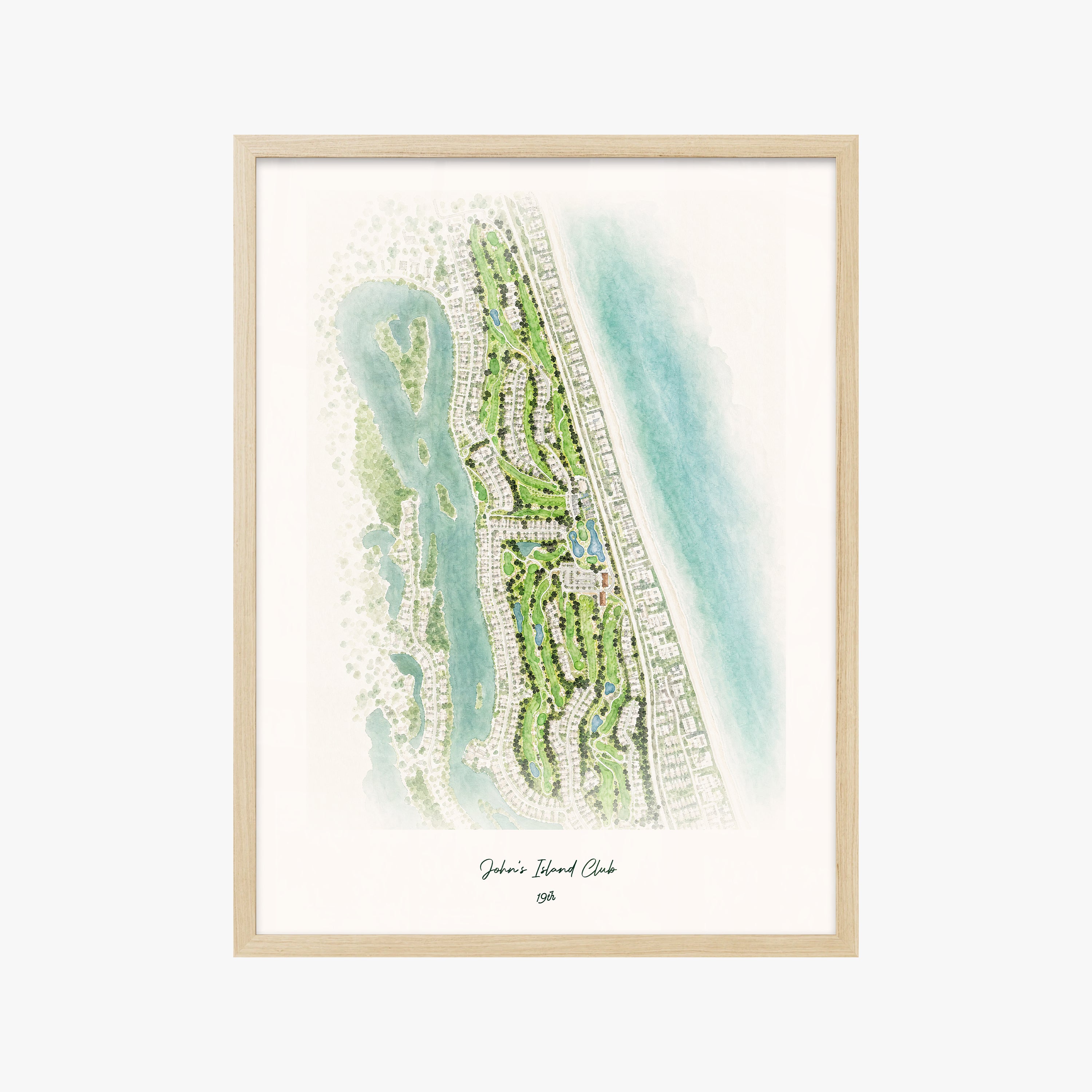 John's Island Club wood frame