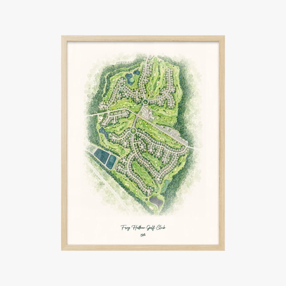 Frog Hollow Golf Club wood frame