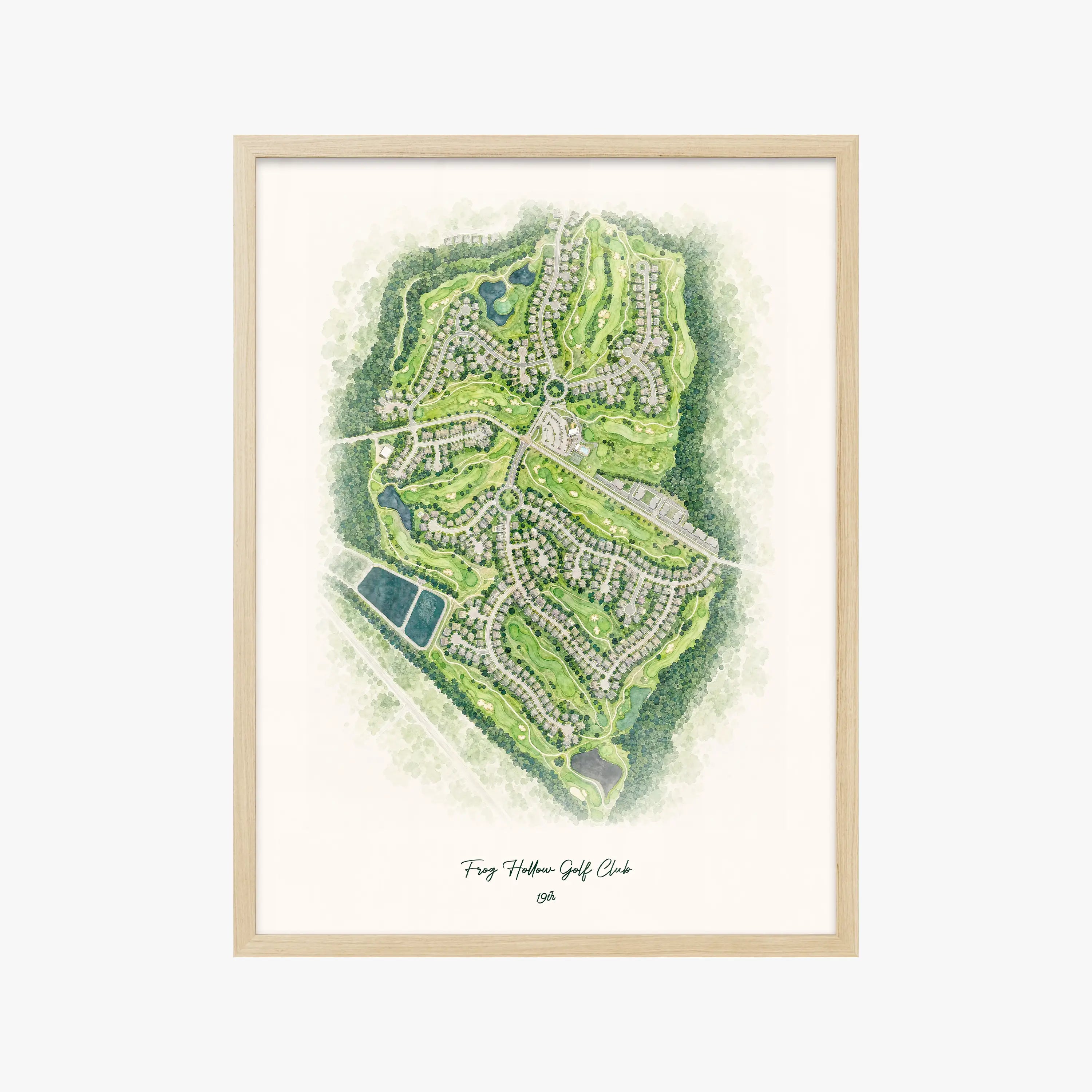 Frog Hollow Golf Club wood frame